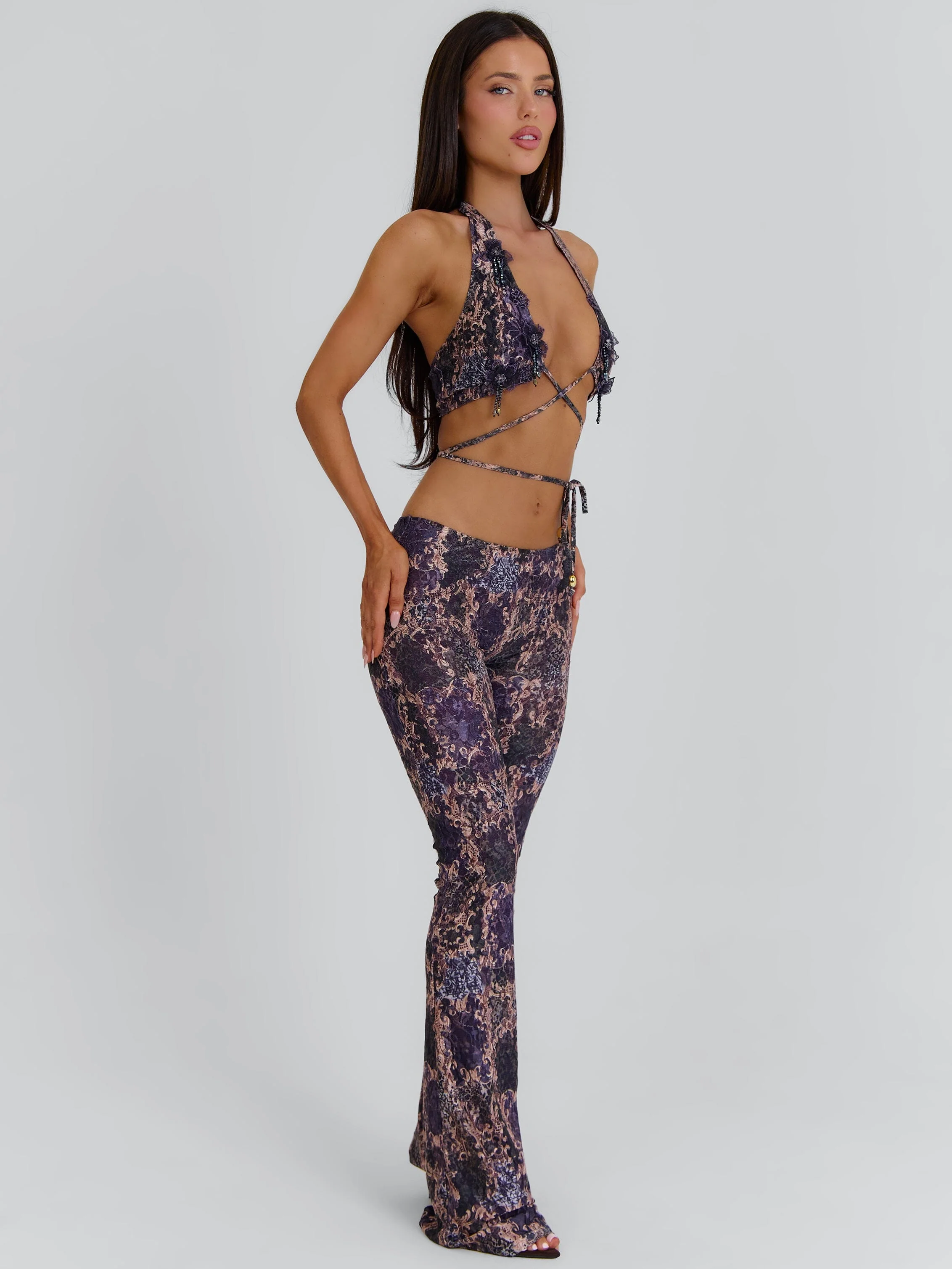 SHANEL CROP TOP DEEP PURPLE