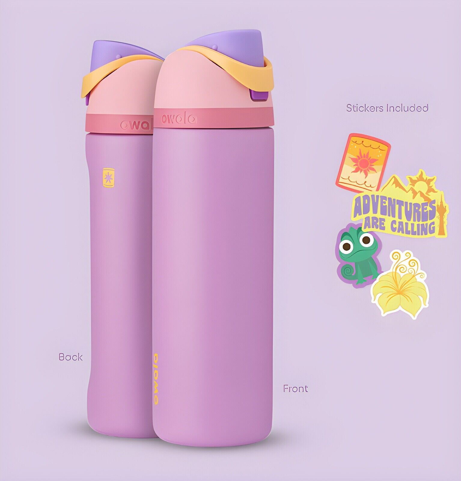 Owala Freesip Insulated Water Bottle Disney Princess Collection 24 Oz- Rapunzel
