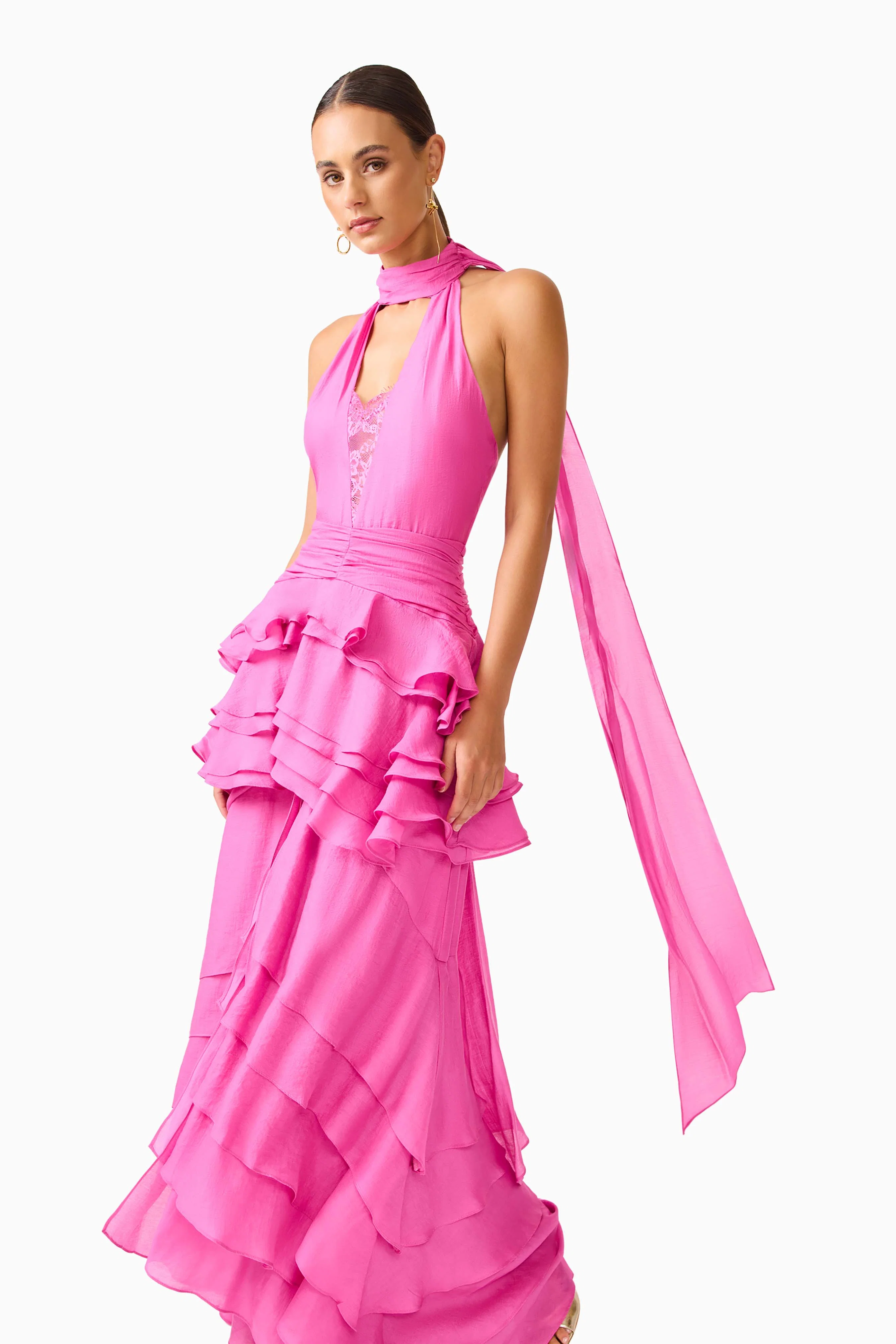 Rosera Halter Gown in Pink