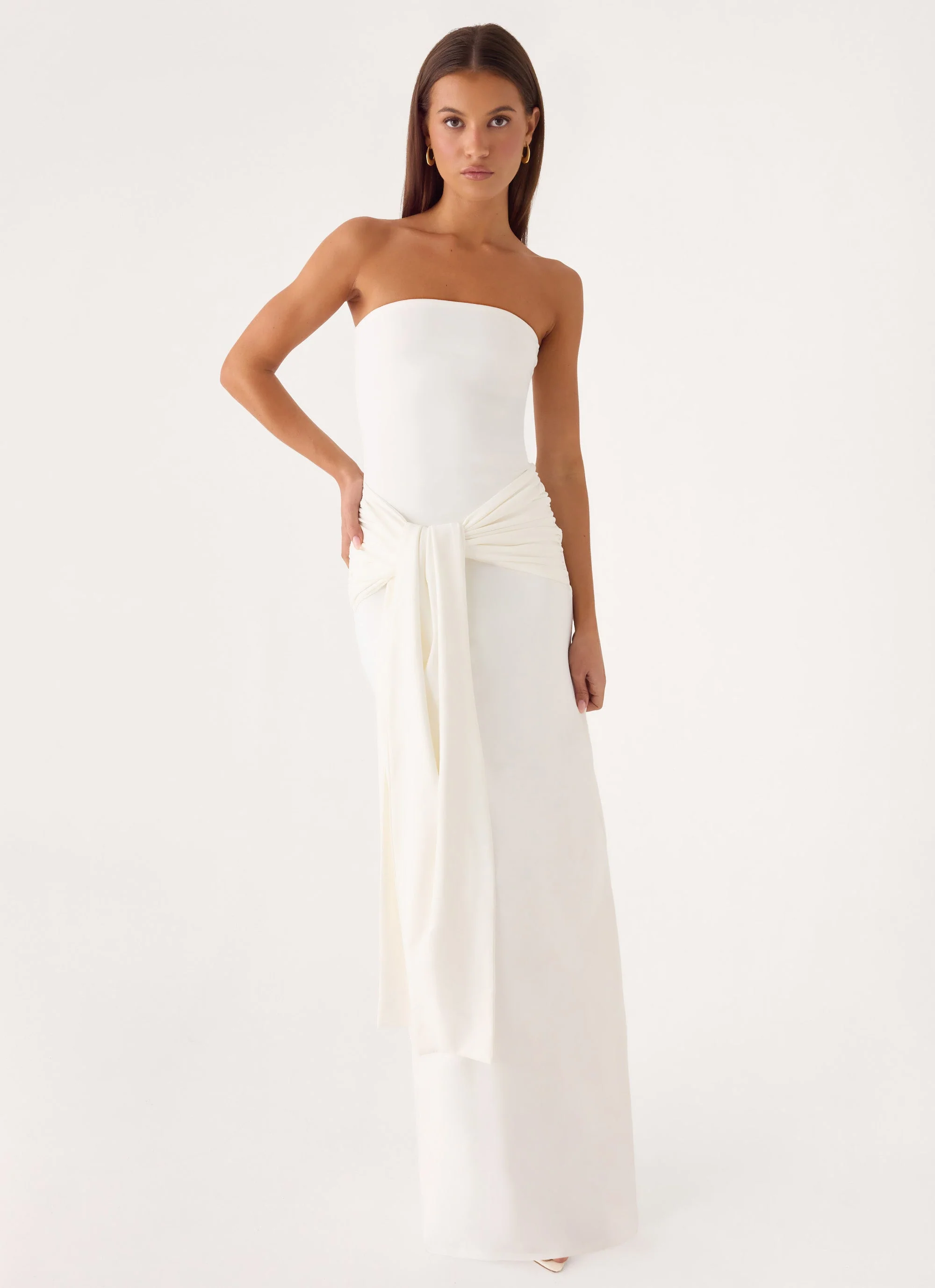 Stole My Heart Maxi Dress - White - luluinthesky
