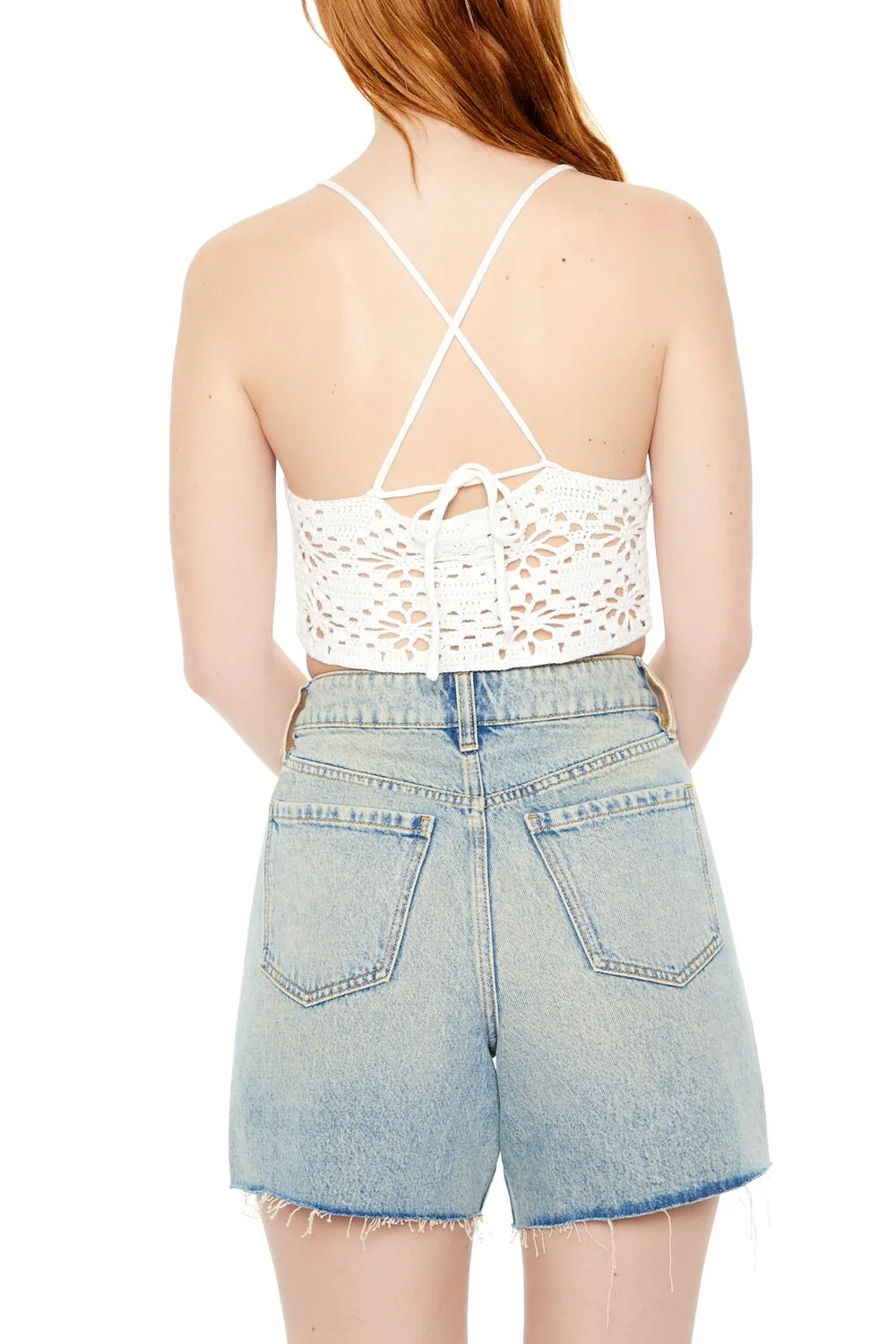 Cropped Crochet Flower Cami