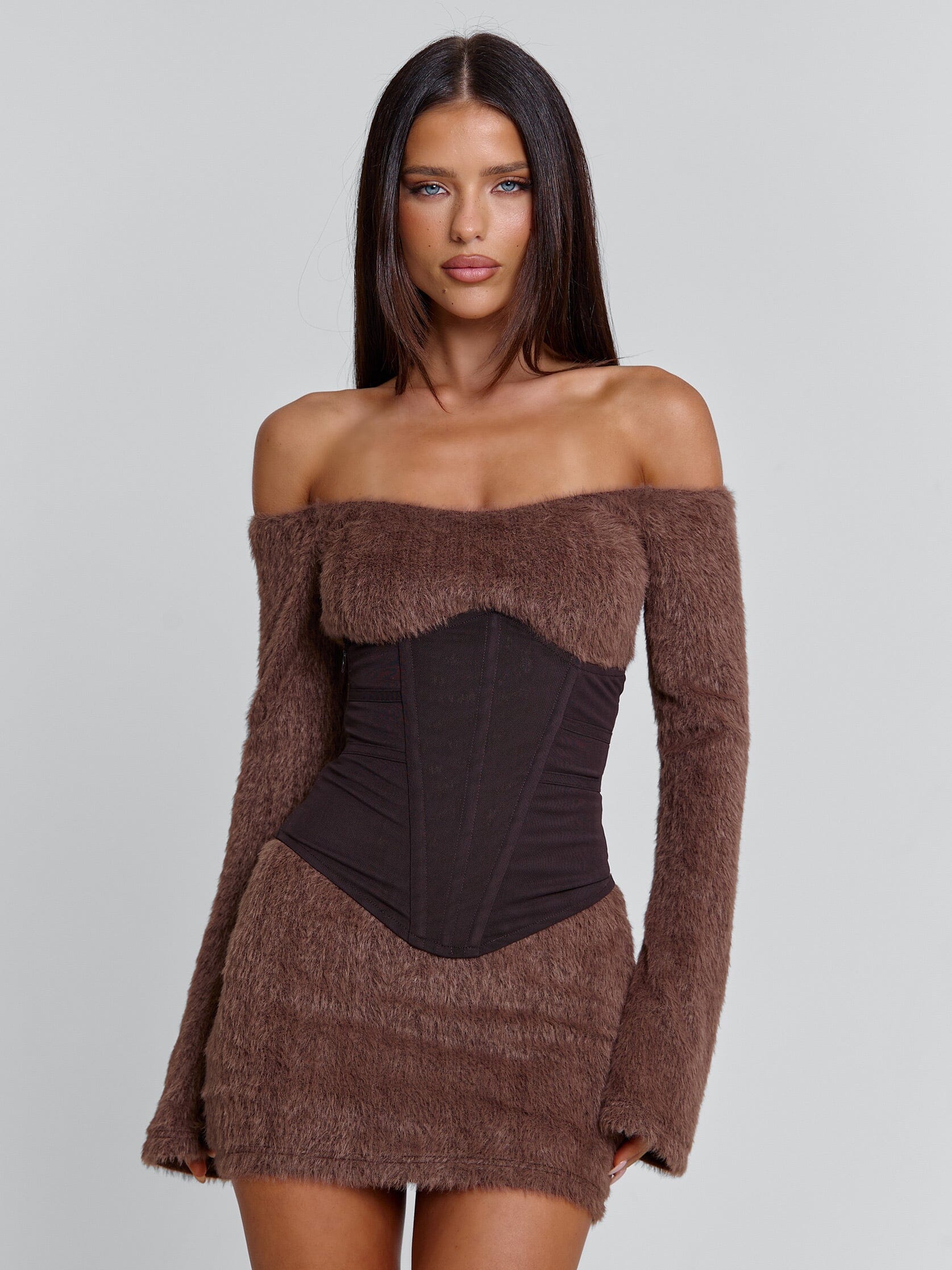 Juno-Mini-Dress-Brown