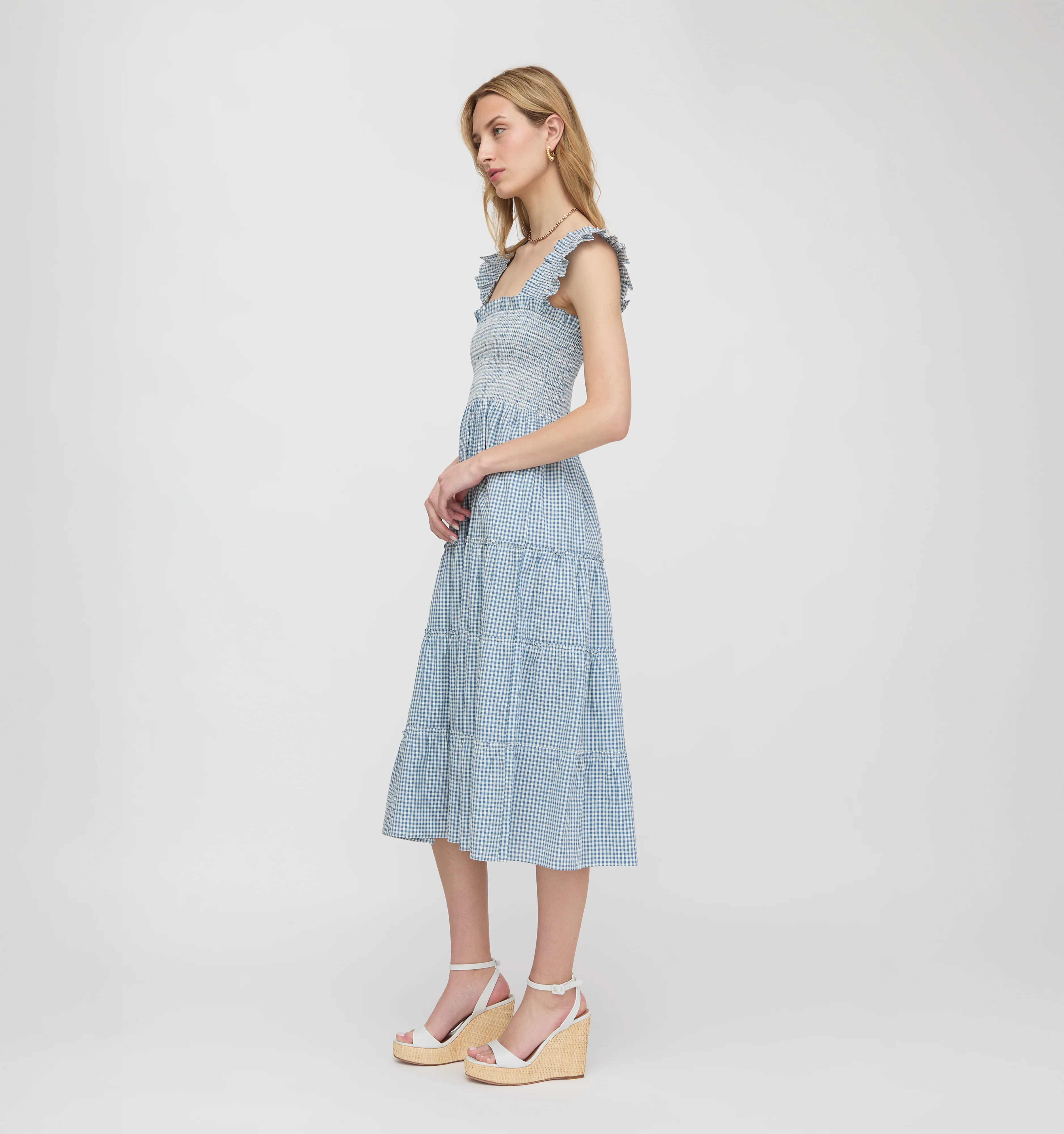 The Ellie Nap Dress - Lagoon Gingham