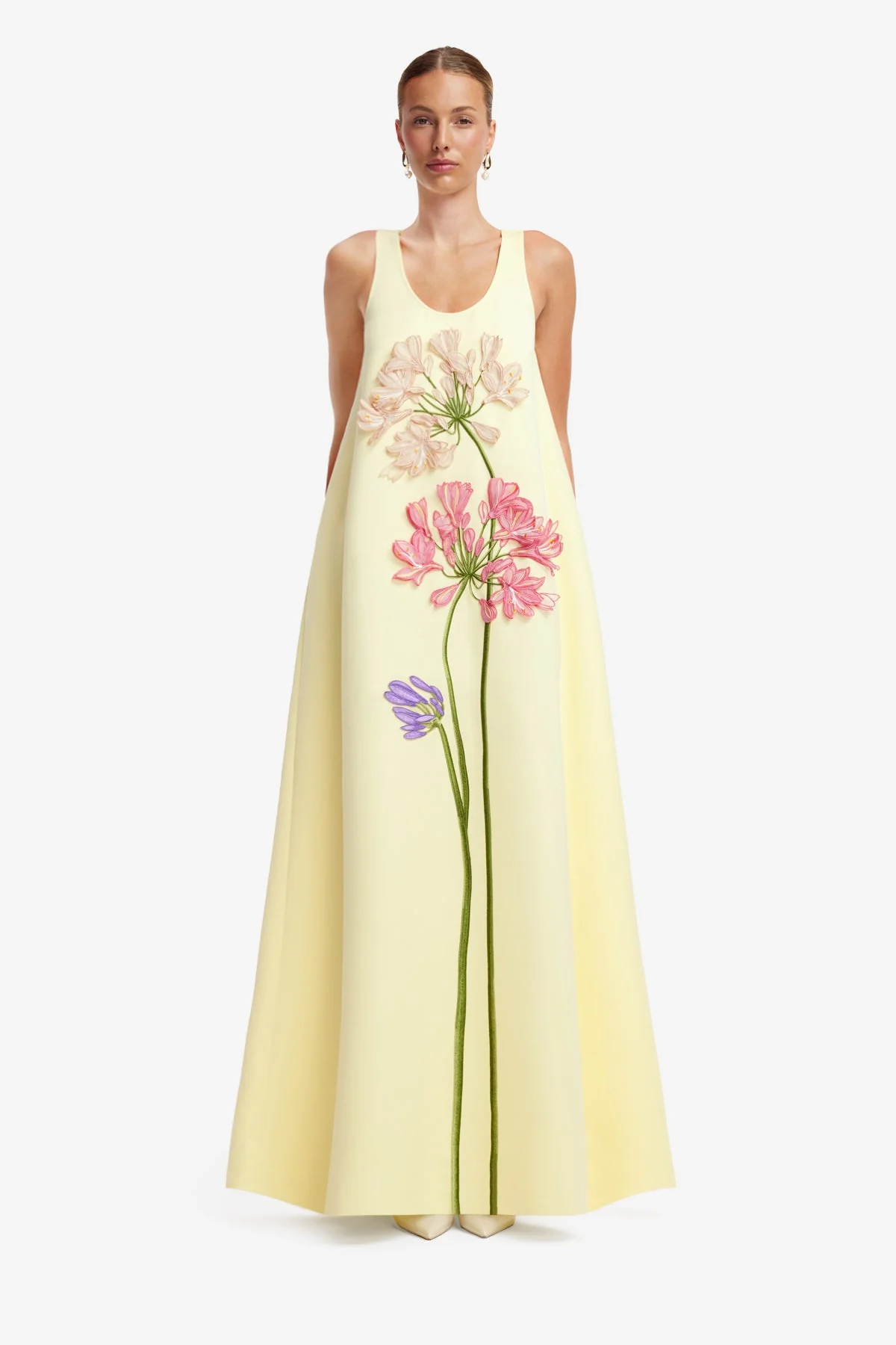 Charlene Appliqué Gown - Agapanthus Print