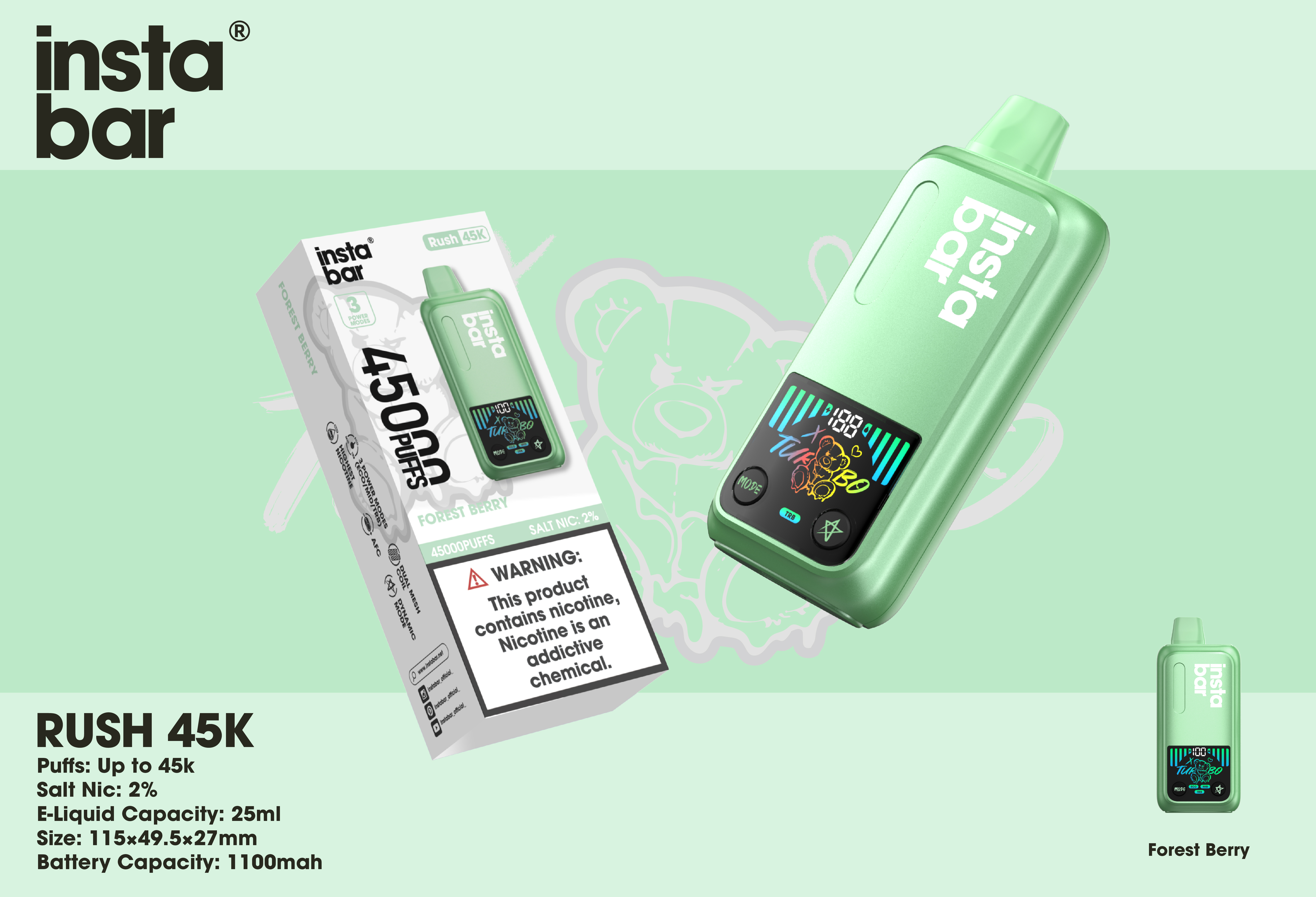 Instabar Rush 45K - mogicvape.pl