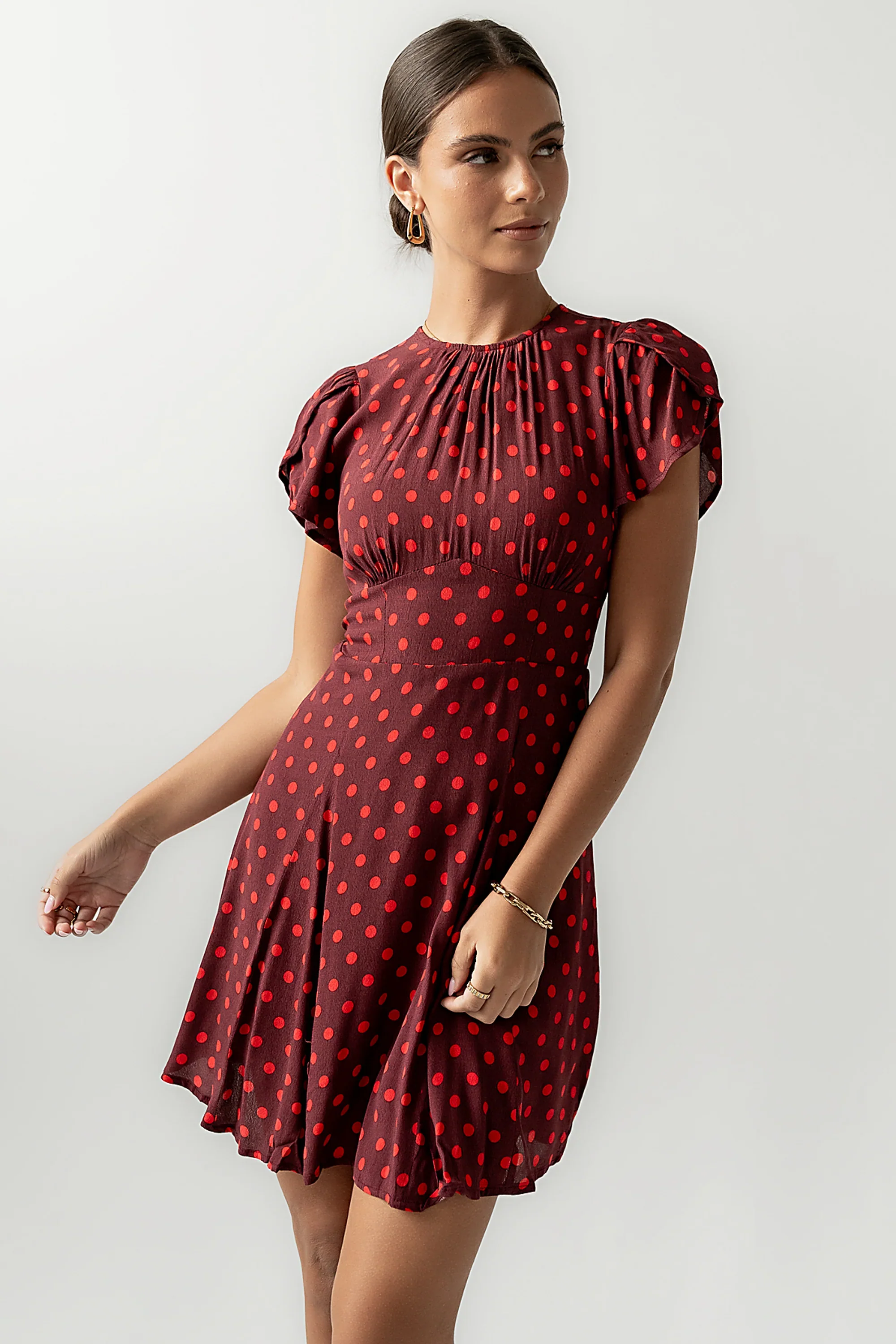 Brandy Polka Dot Mini Dress