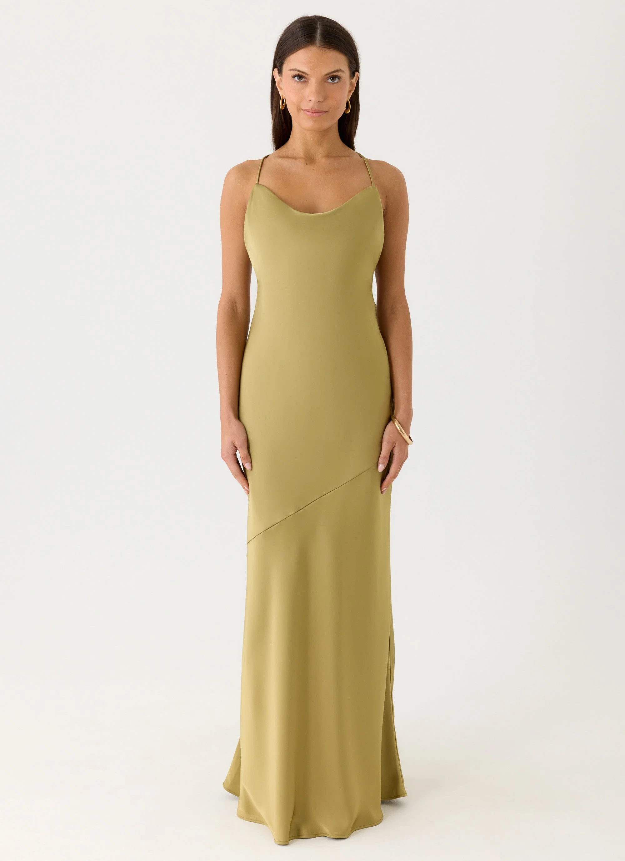 Darius Maxi Dress - Green Olive