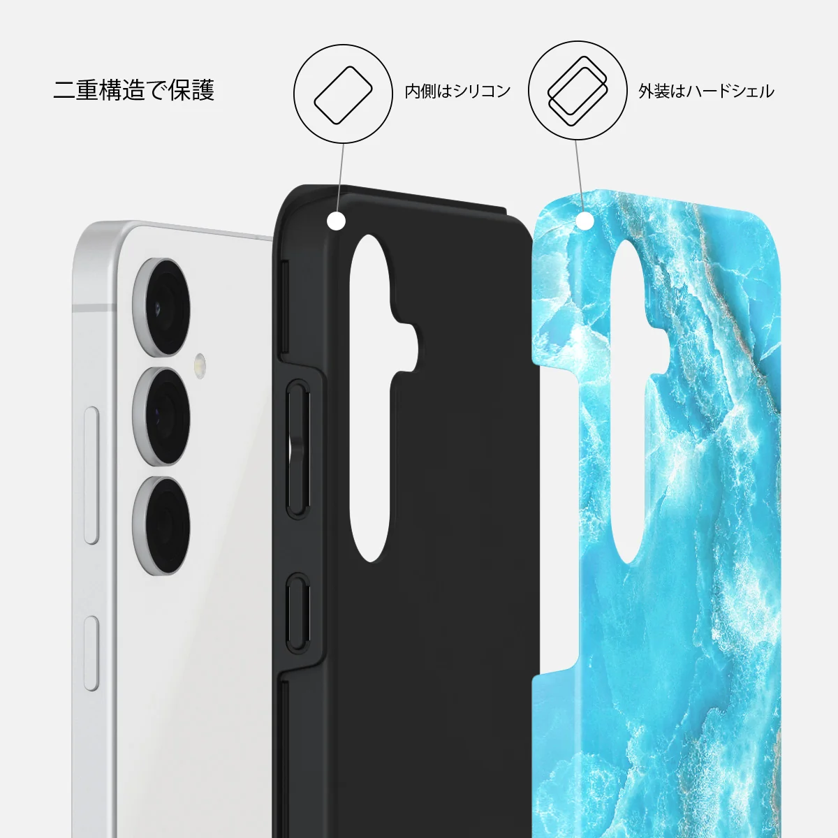 Ocean Waves - Samsung Galaxy S25 FE ケース
