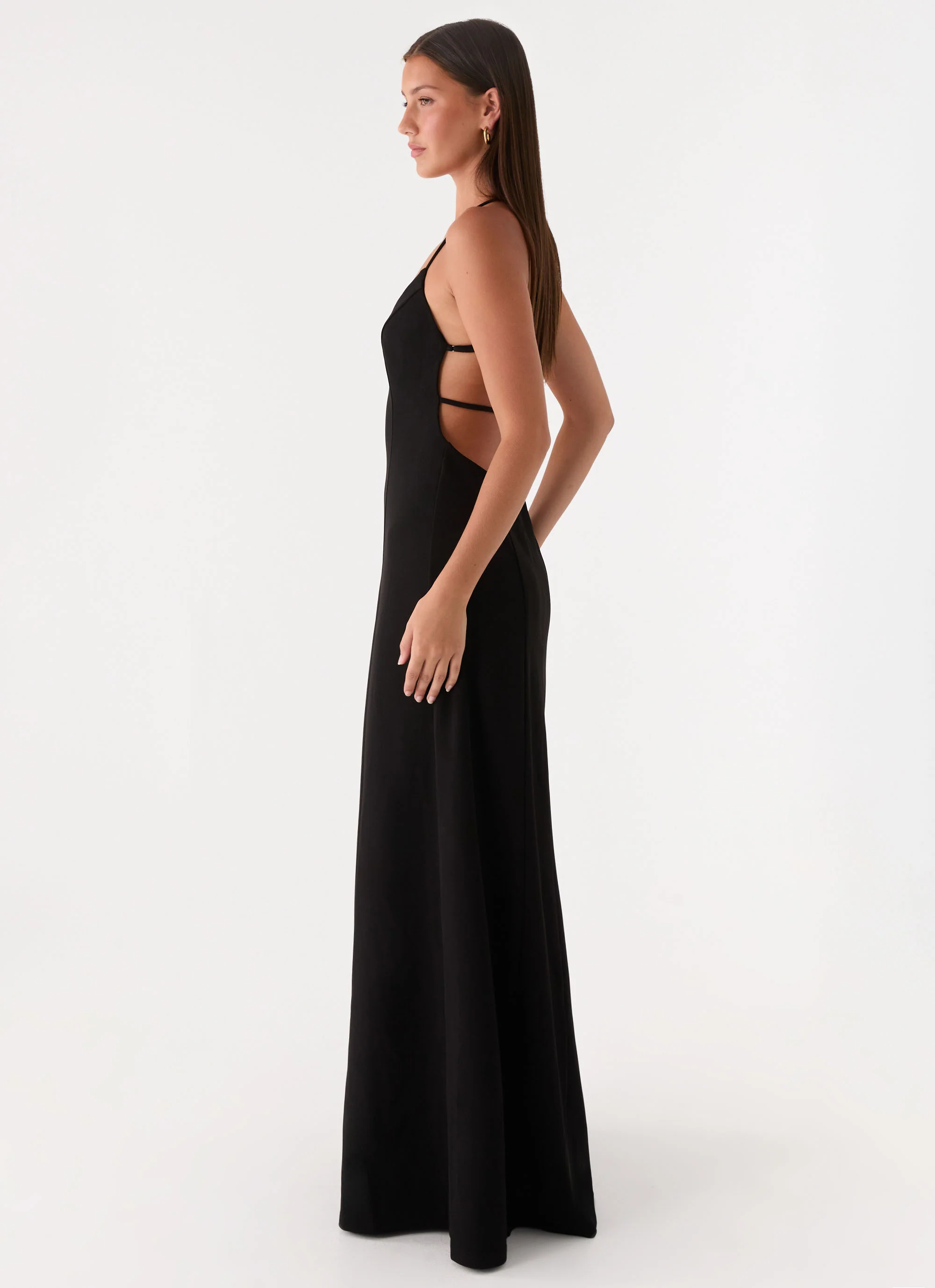 Russian Roulette Maxi Dress - Black