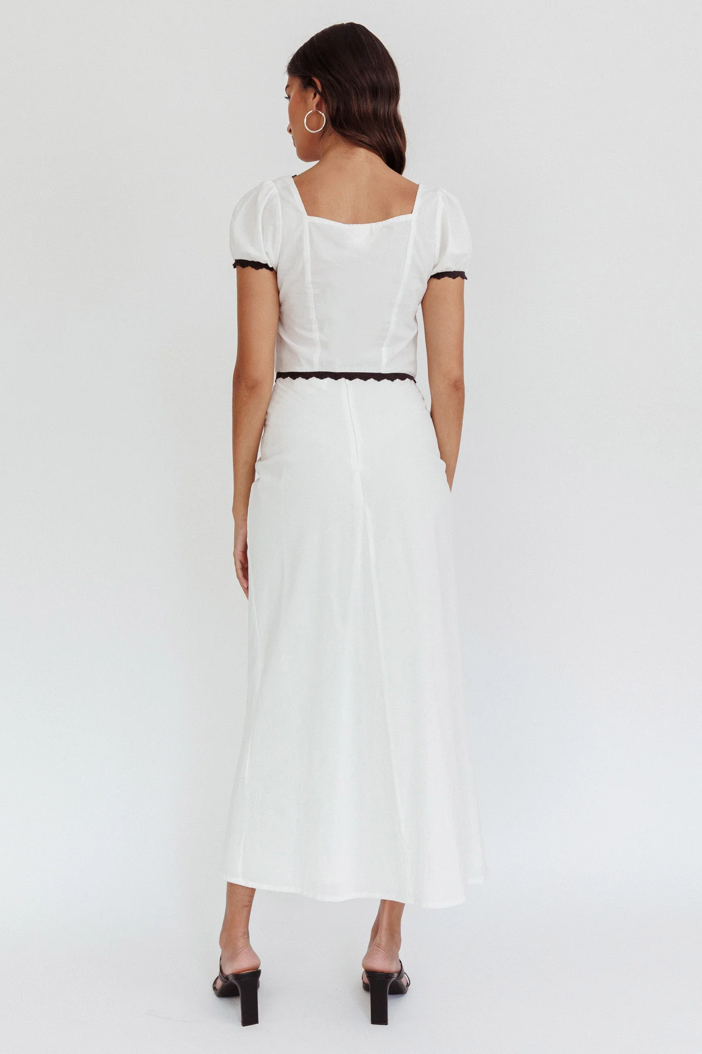 Wistful Midi Skirt White