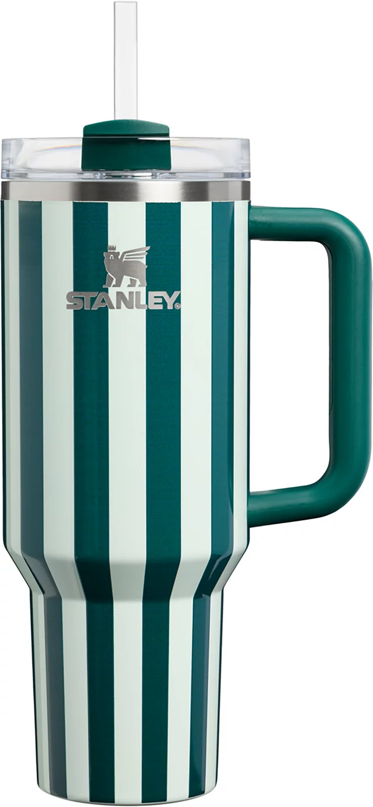 Stanley 40 oz. Quencher H2.0 FlowState Tumbler - Holiday - Wintergreen Peppermint Stripe