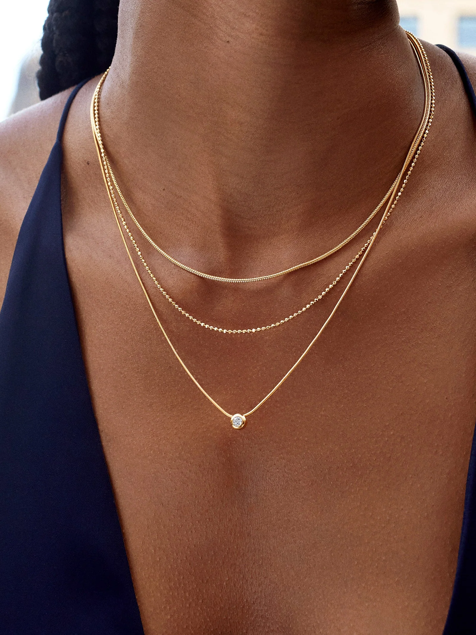 Stephanie 14K Gold Necklace - Gold