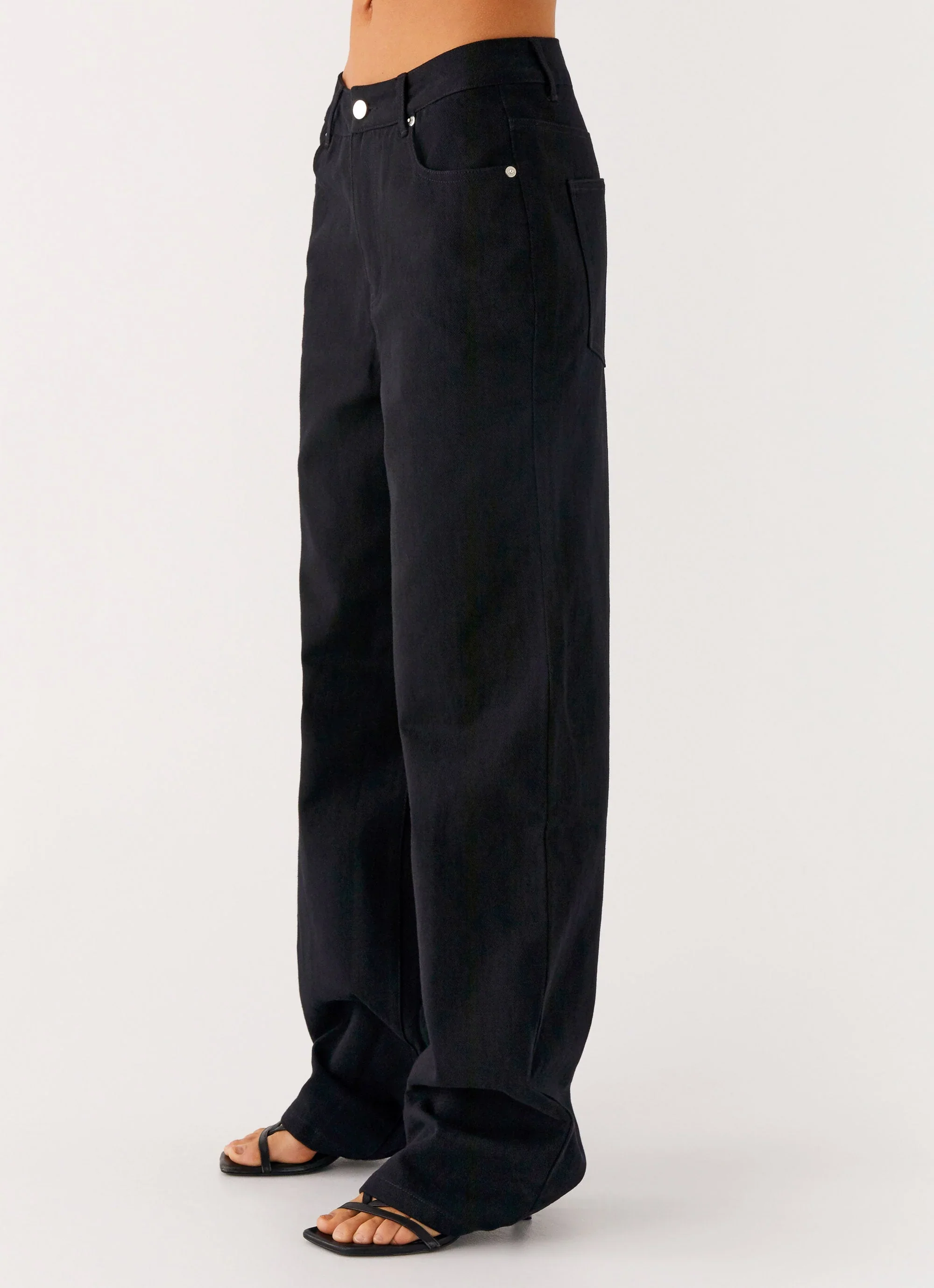 Back Again Straight Leg Denim Jeans - Black