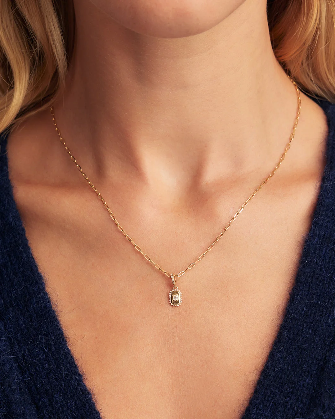 14K Lab Grown Diamond Tag Charm