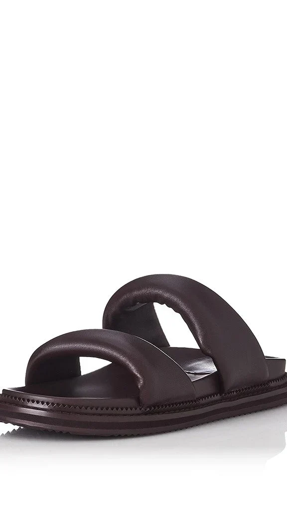 Alias Mae Paris Slide - Plum Leather - FASHION NOB