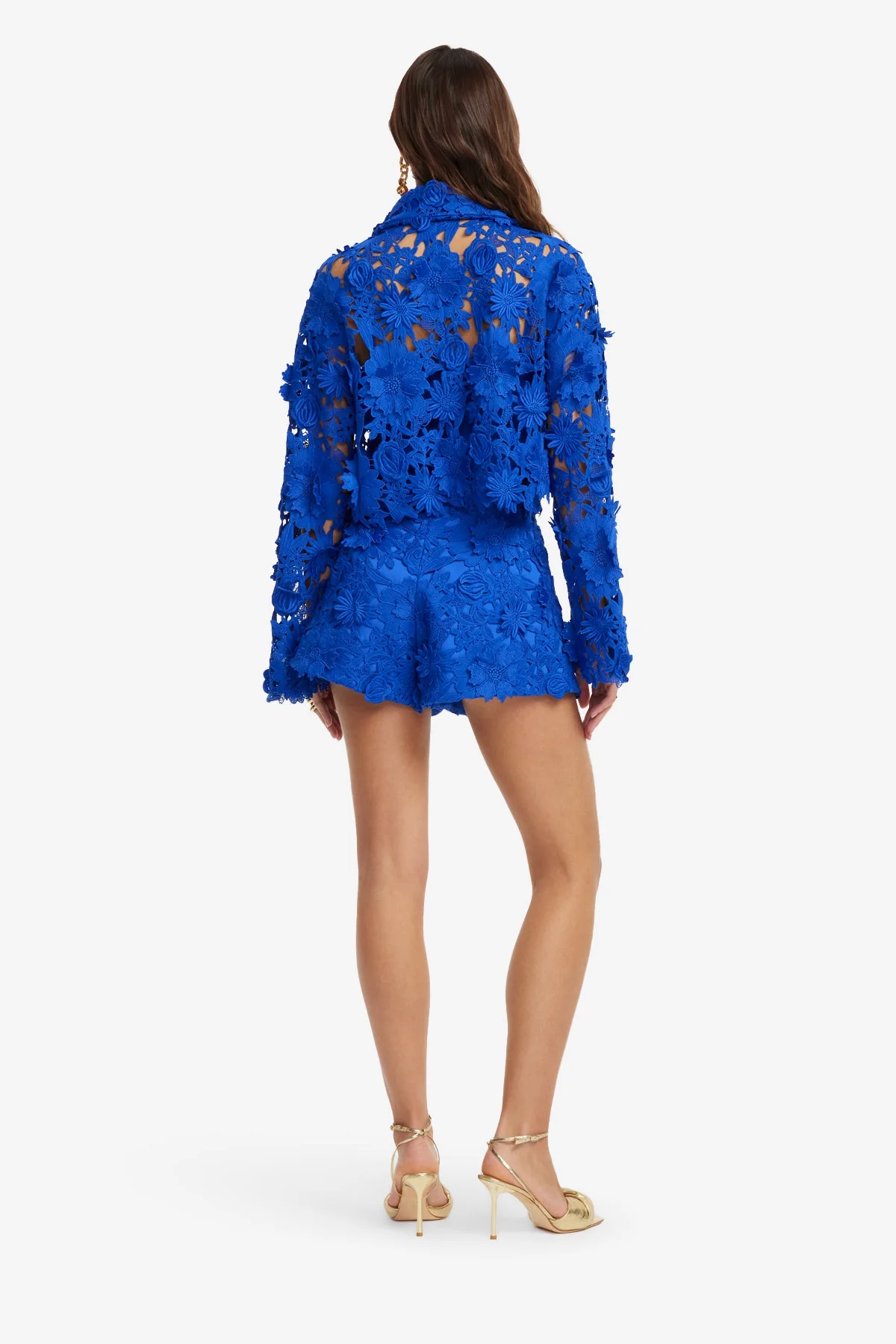 Robyn Lace Shirt - Lapis
