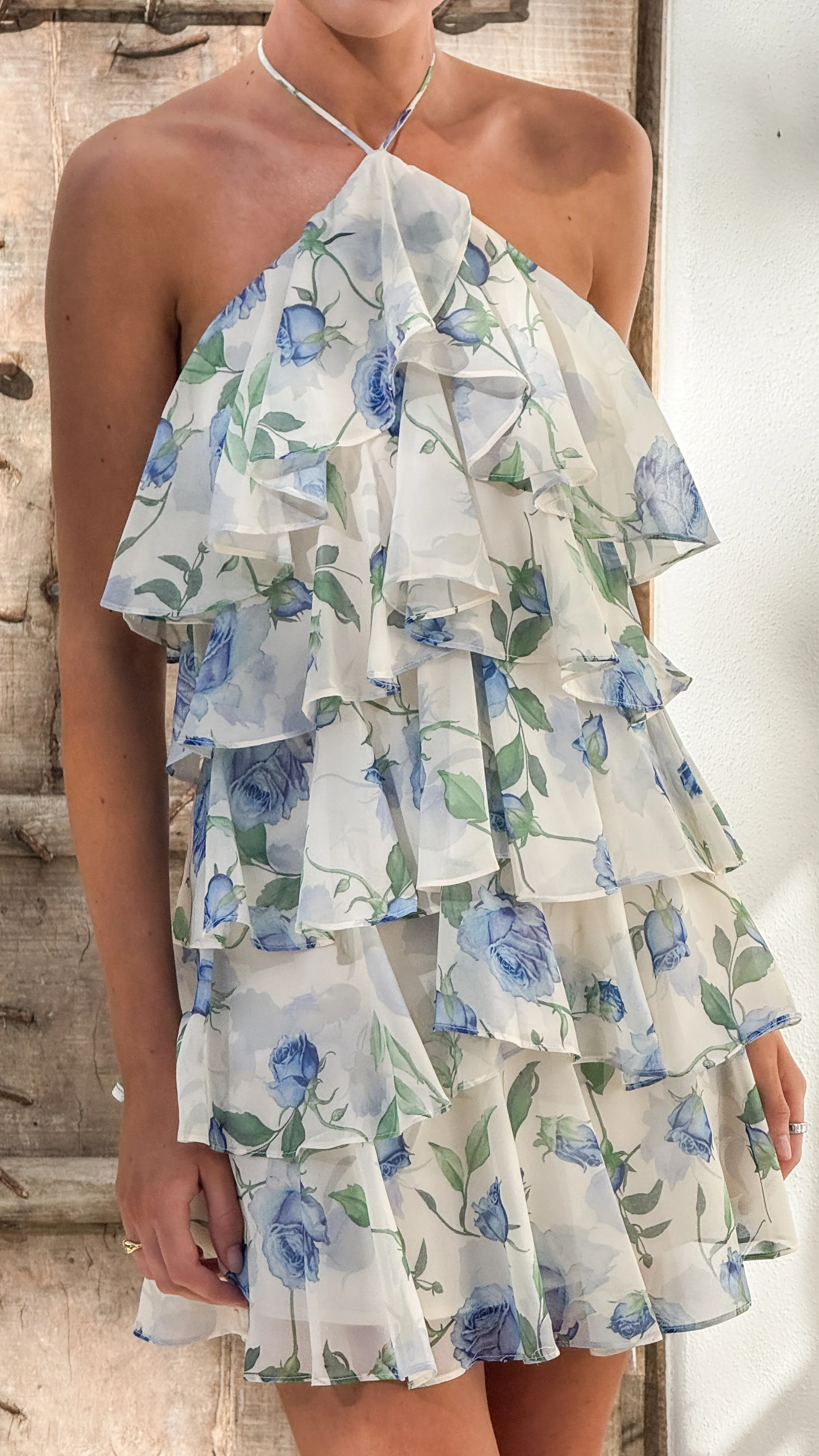 Soho Mini Dress - Blue Rose - FASHION NOB