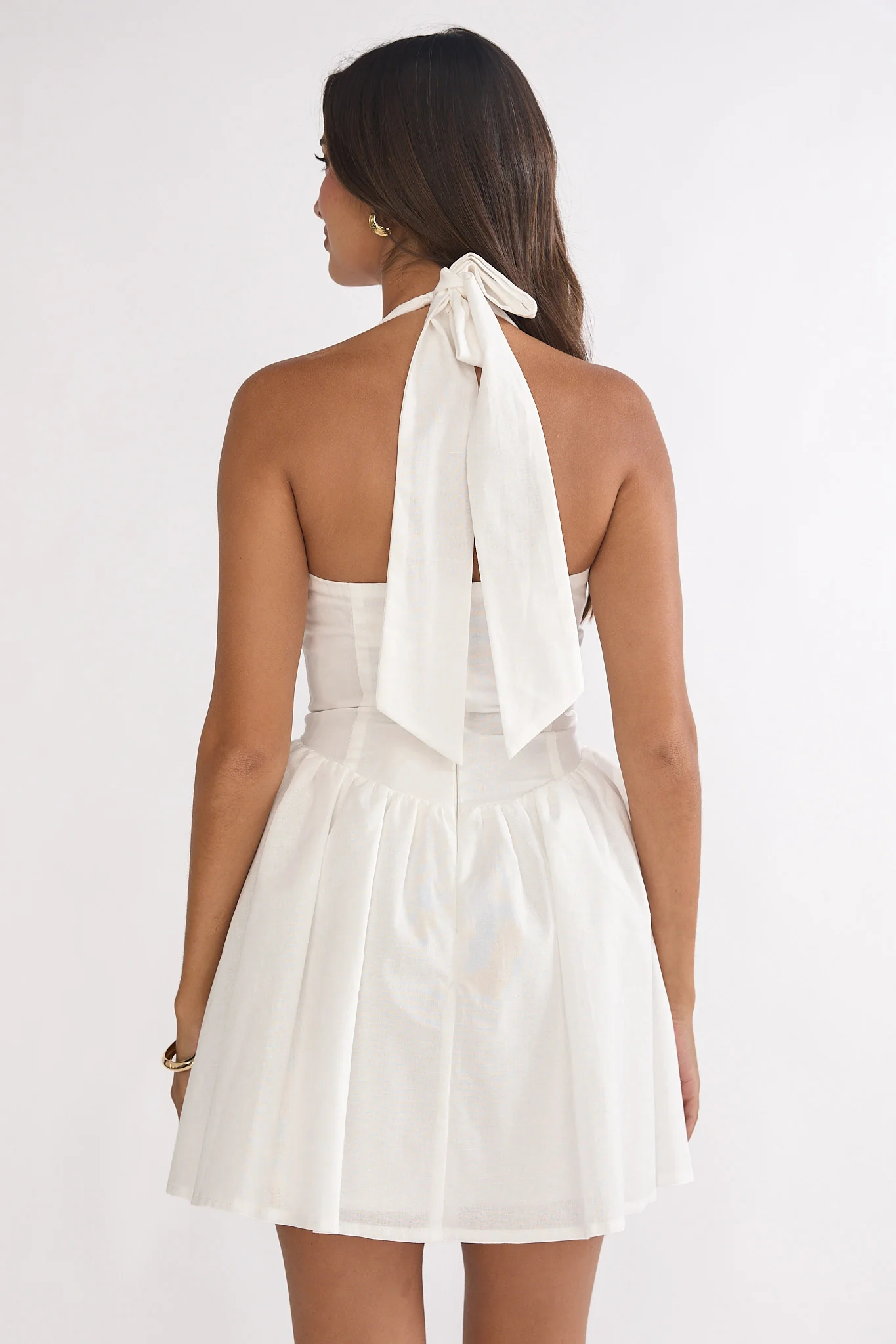 El Corazon Halterneck Mini Dress White