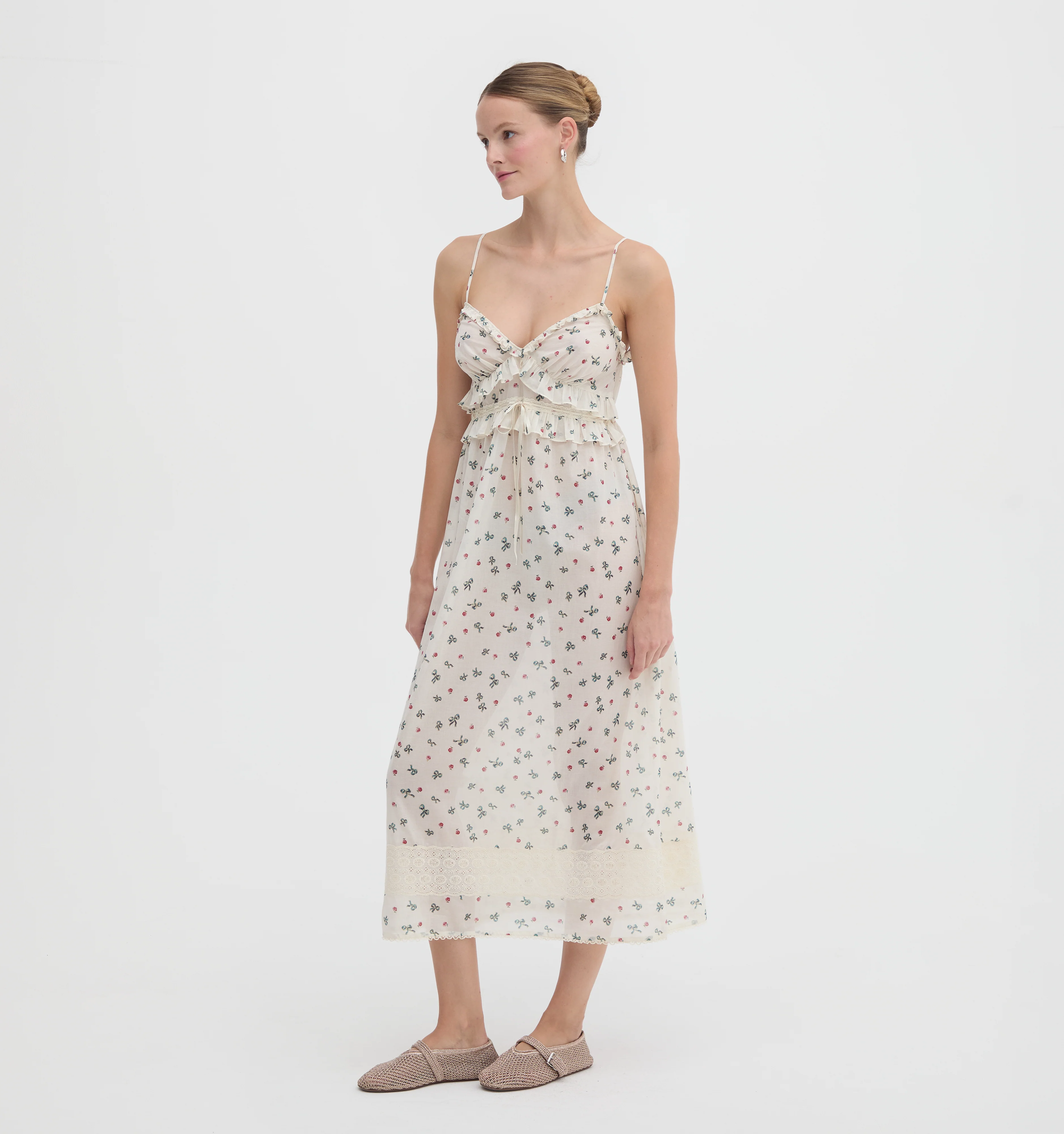 The Rayna Nightgown - Rosie Bow Toss, Ivory