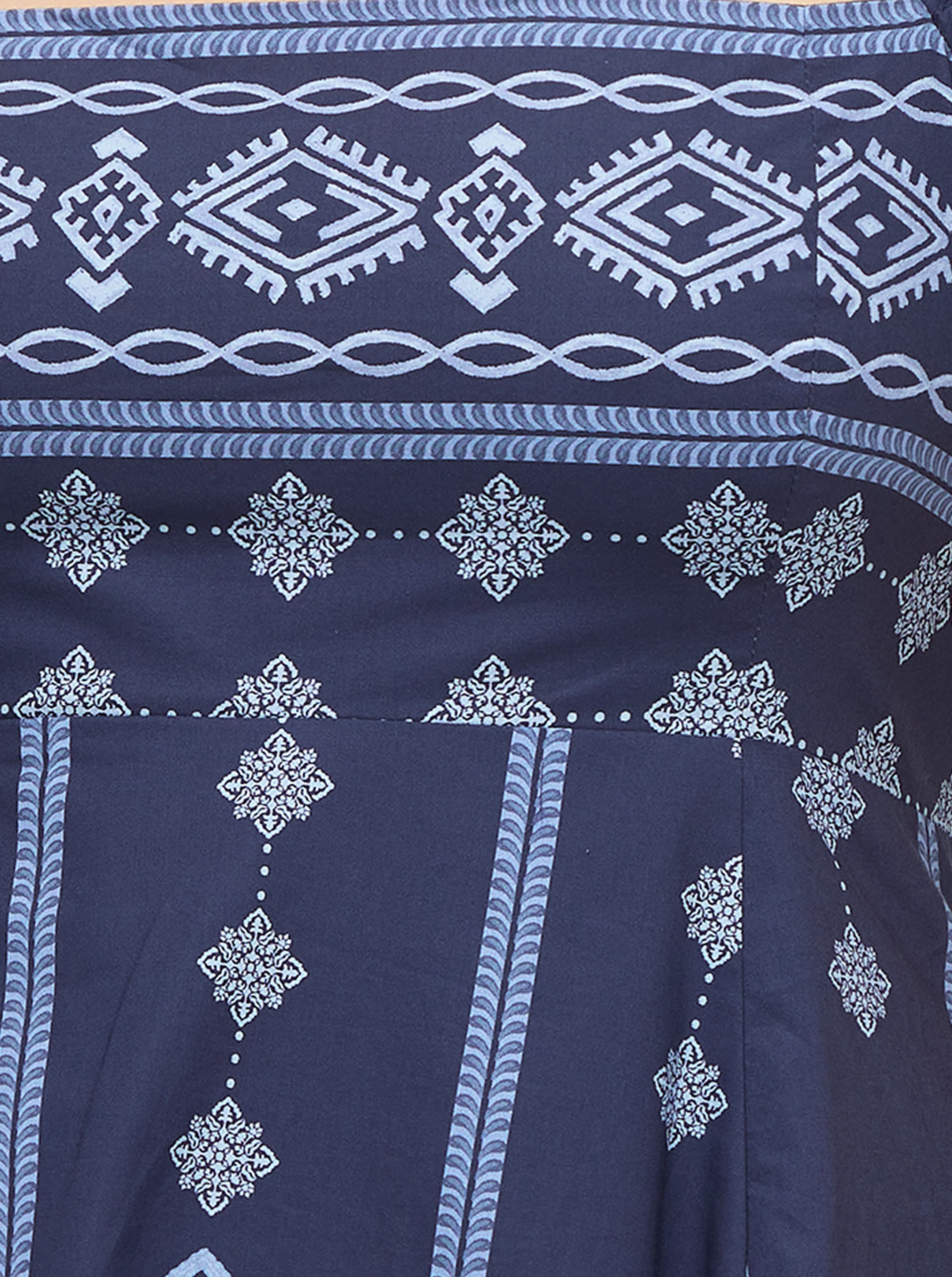 The Matilda Mini Dress - Navy Diamond Batik