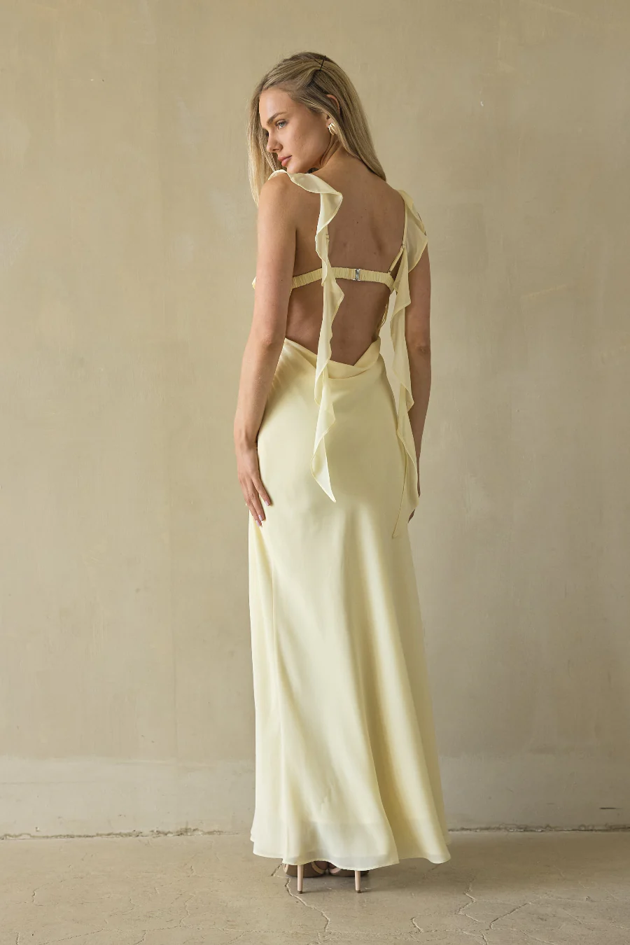 Sarila Ruffle Strap Maxi Dress - luluinthesky