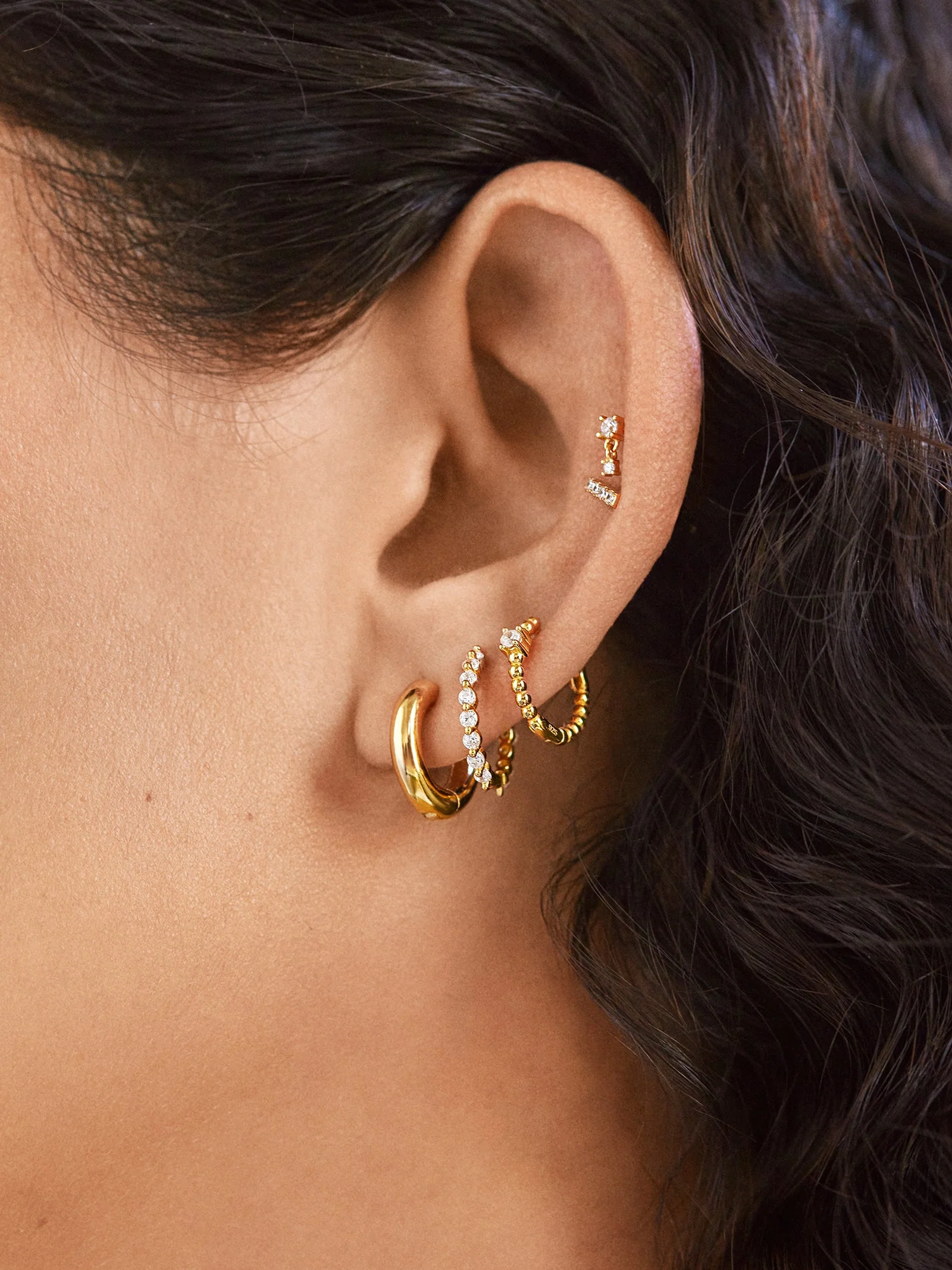 Lauren 18K Gold Earring Set - Lauren 18K Gold Earring Set