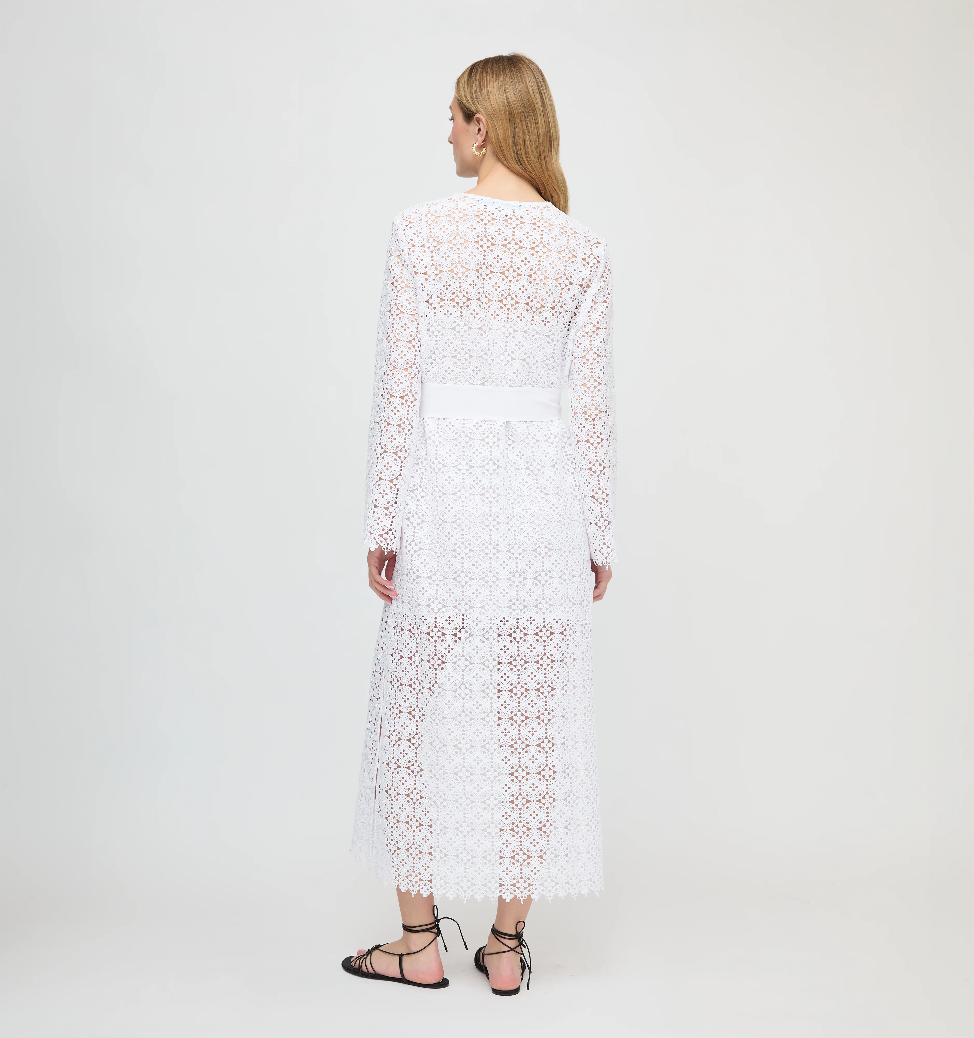 The Darinka Dress - White Medallion Lace