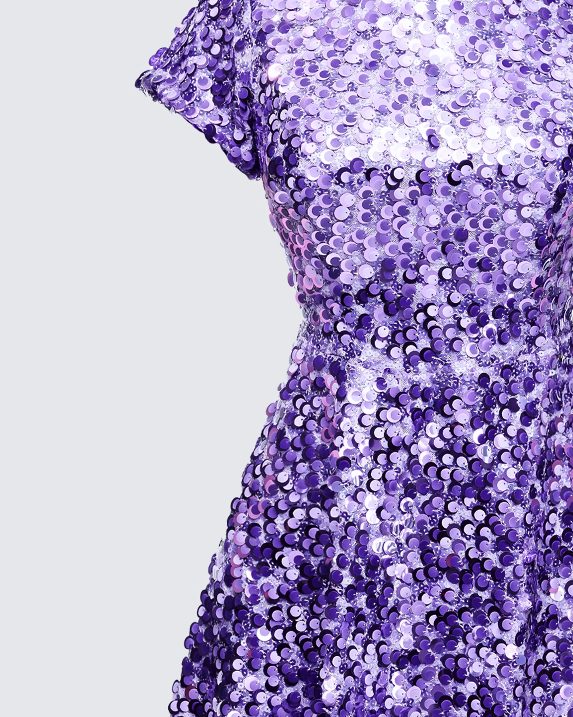 Benni Purple Sequin Scoop Back Mini Dress