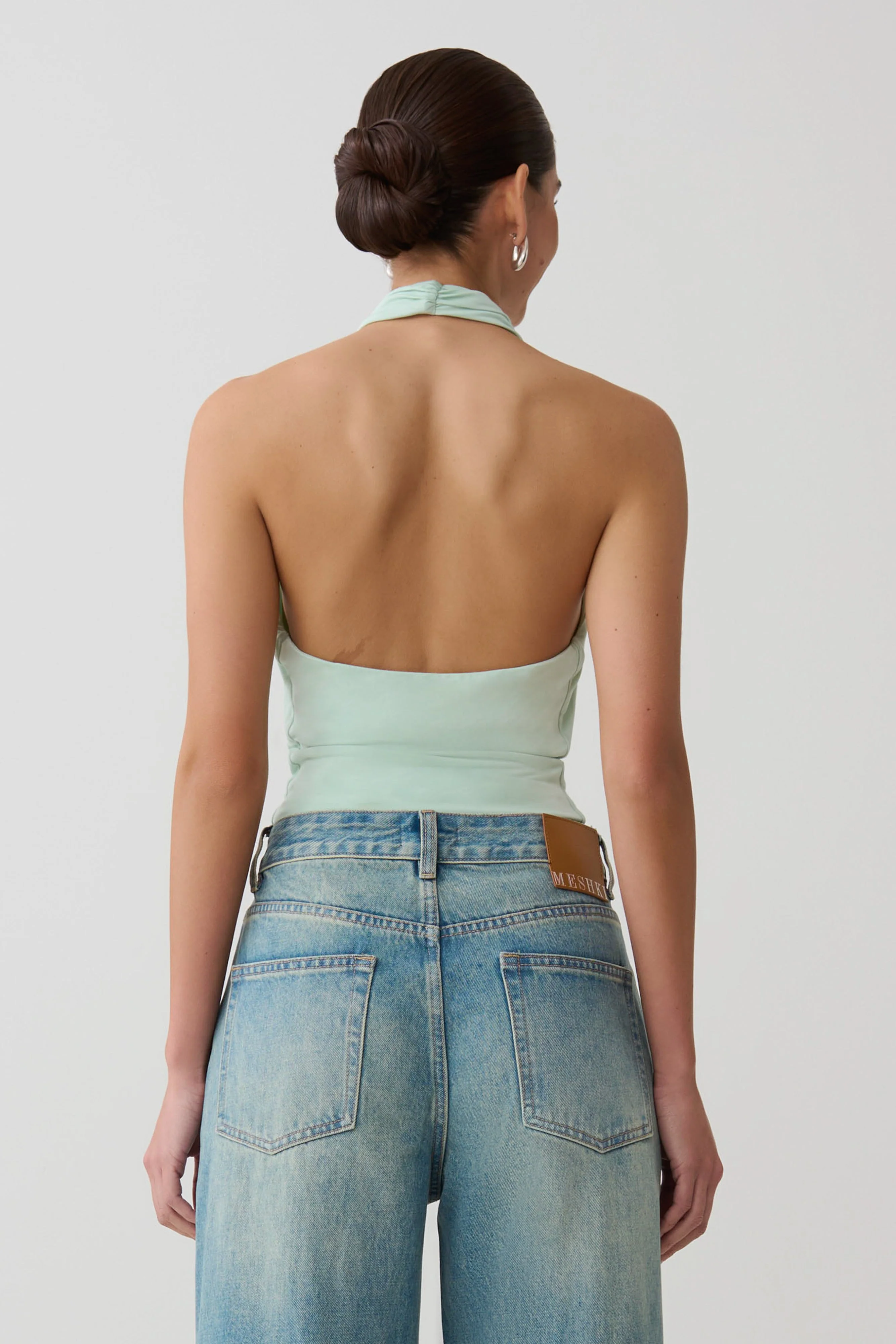 Huyen Cowl Front Modal Top - Mint