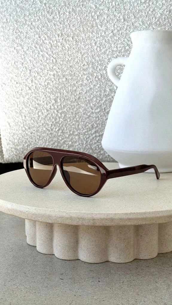 Zaeli Sunglasses - Wine/Brown
