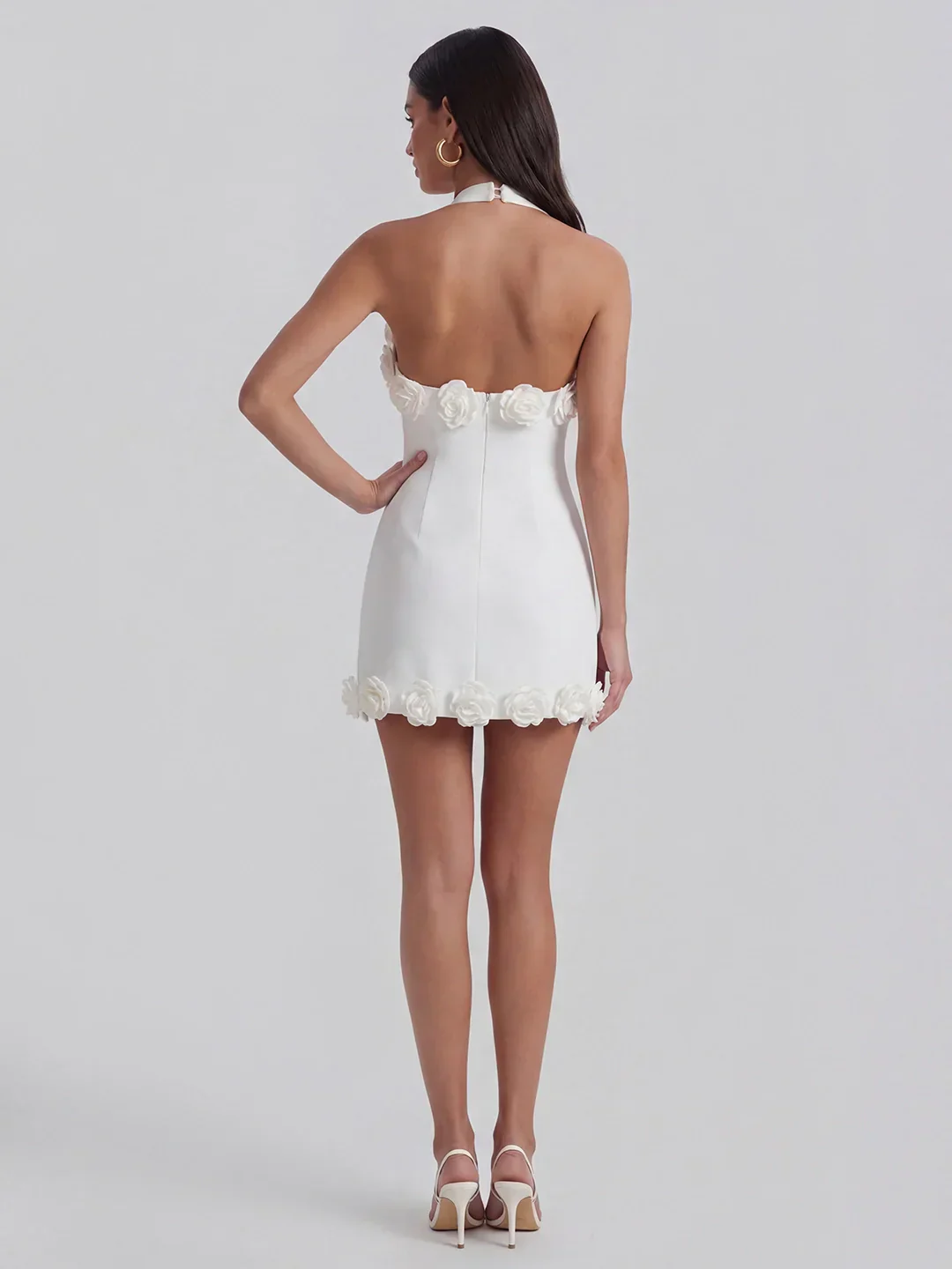 Backless Tie-Up Party Halter Neck Mini Dress - luluinthesky