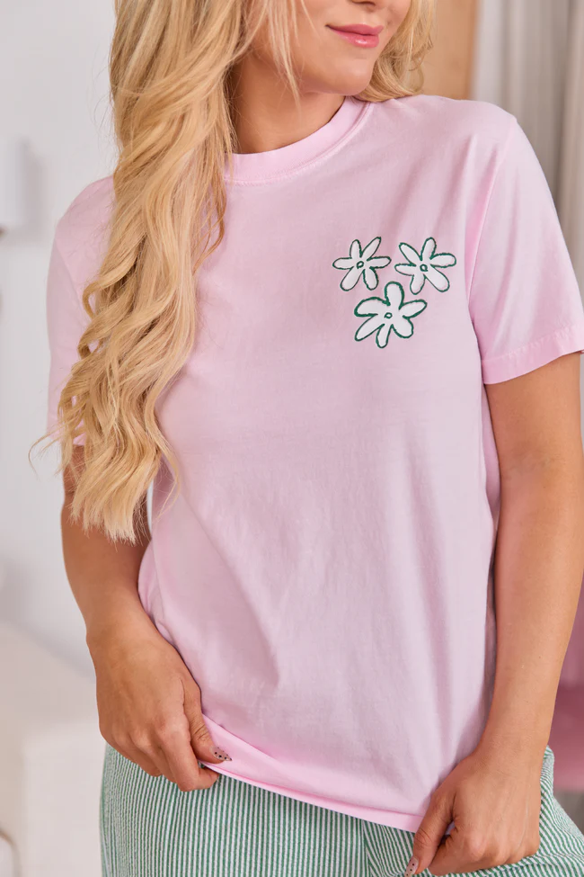 Good Things Happen Light Pink Graphic Tee