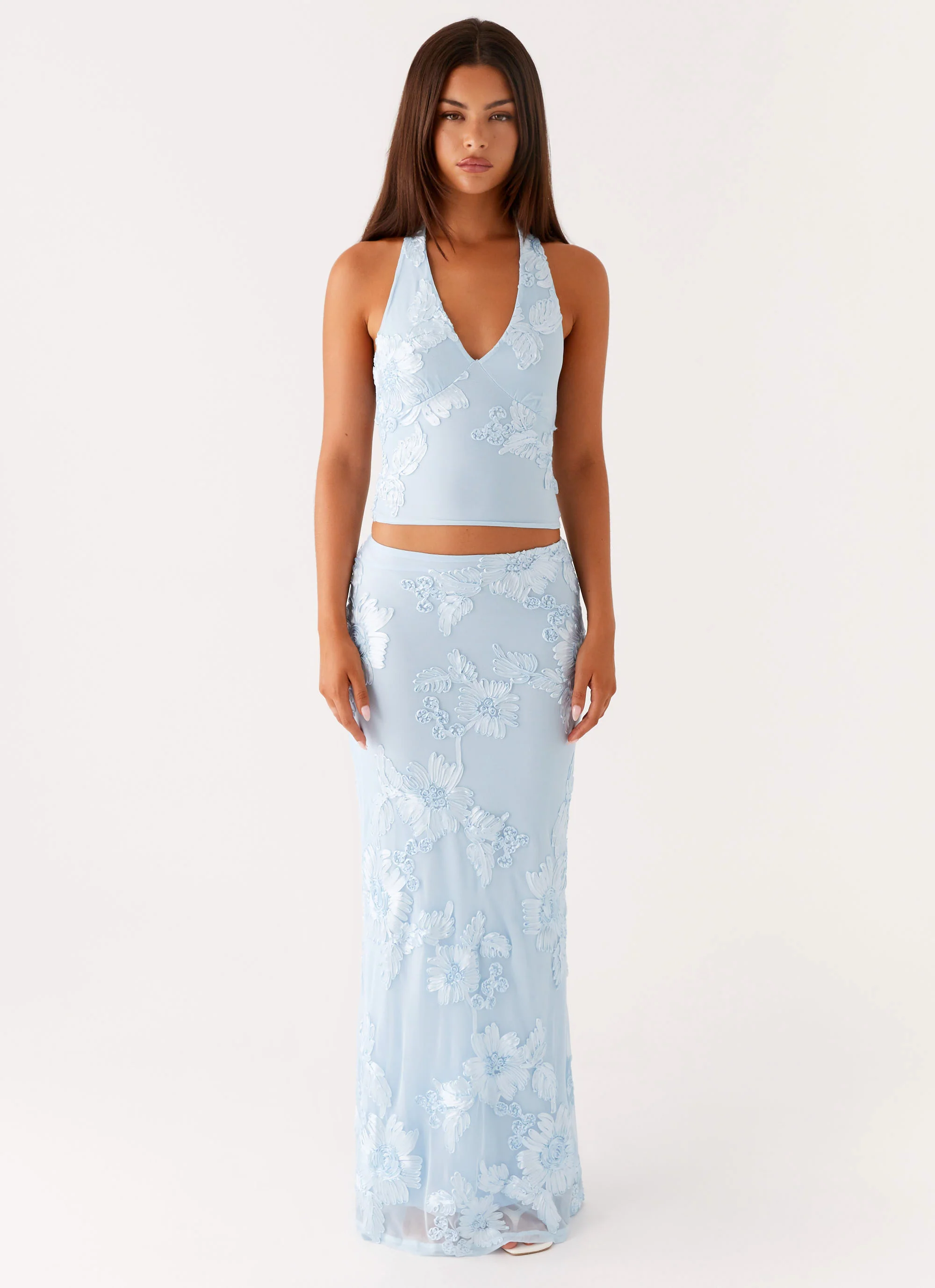 Radiate Halterneck Top - Blue