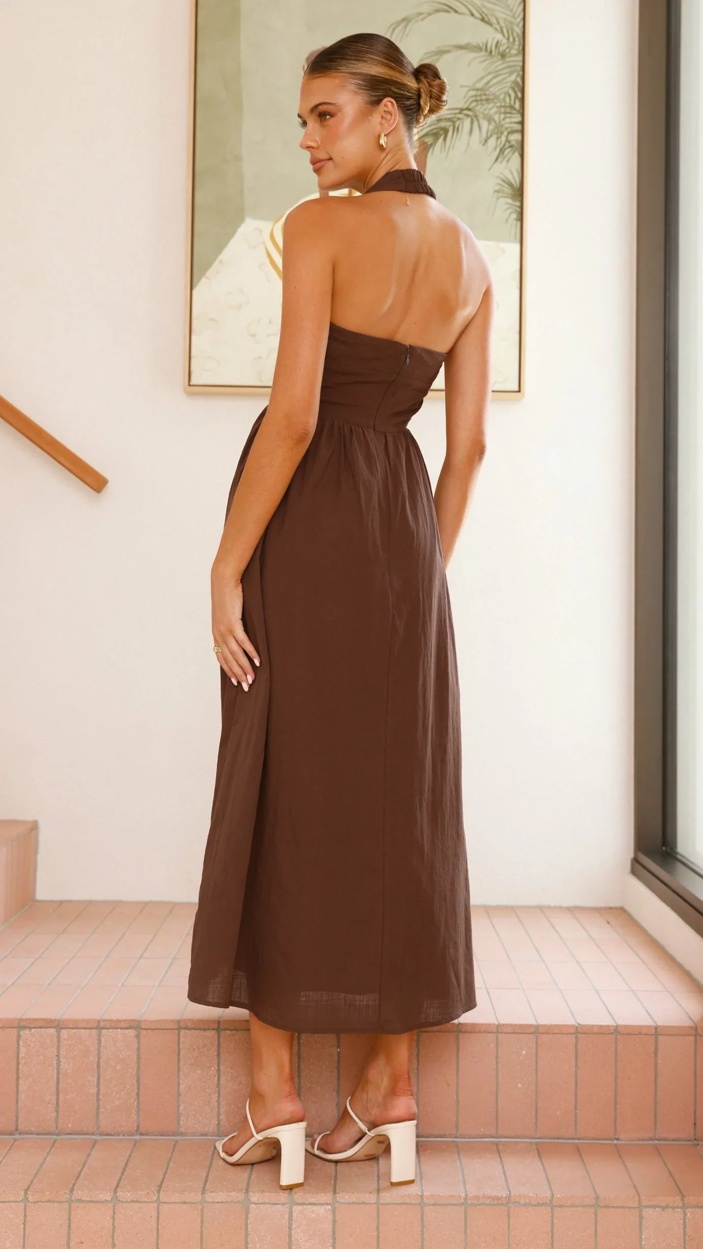 Caden Maxi Dress - Chocolate