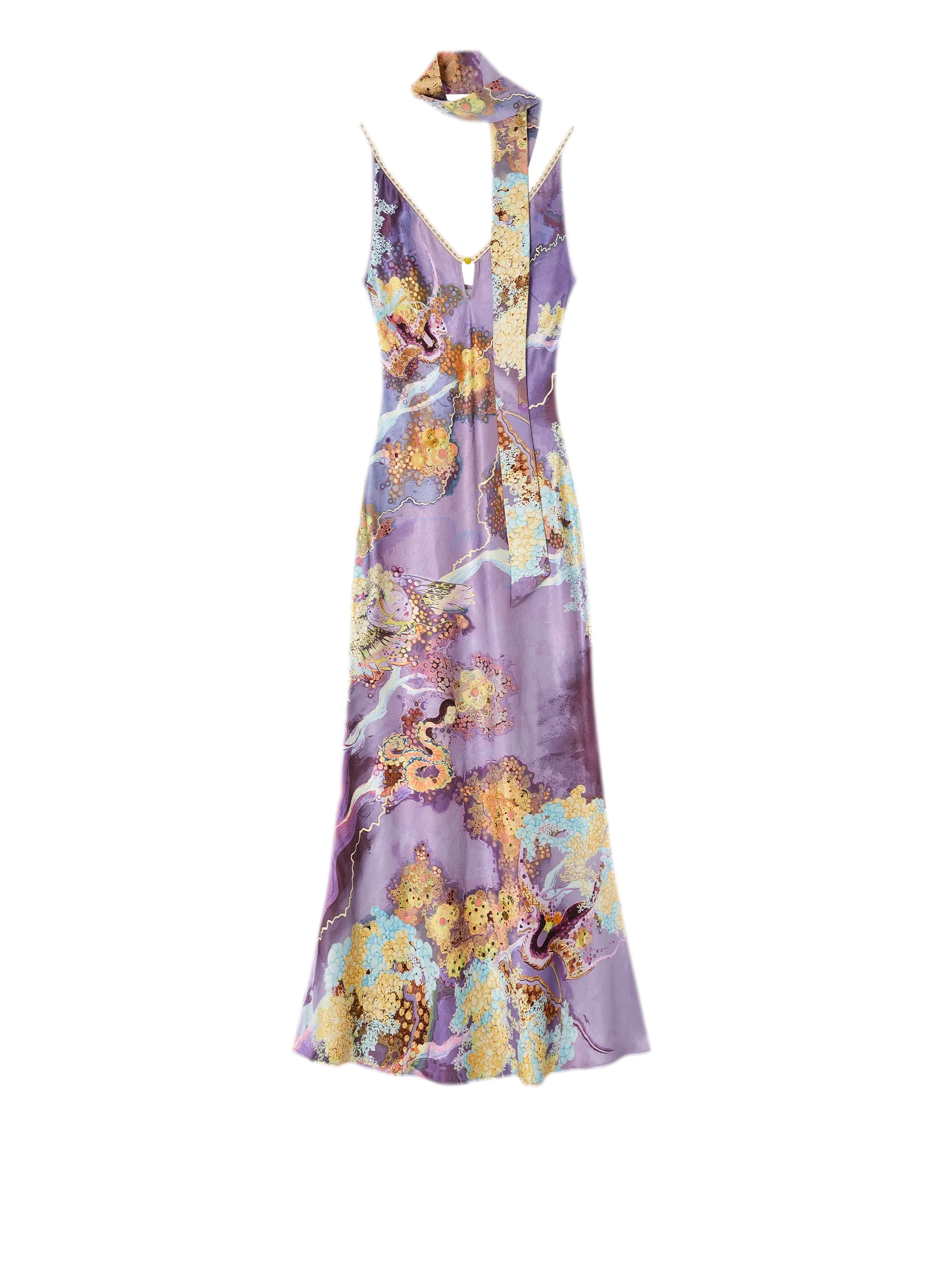 Satin Fishtail Slip Dress