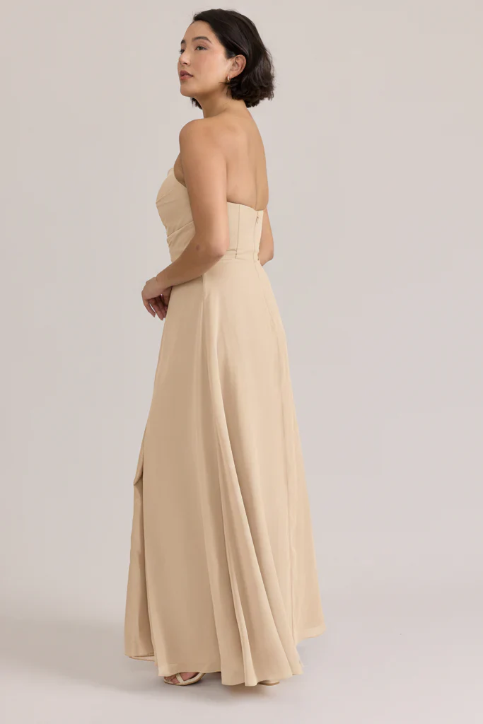 Ellapink Chiffon Dress | Ready To Ship | Champagne