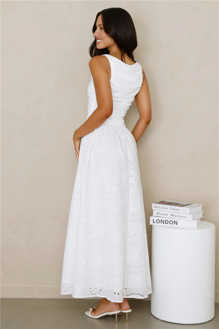 Soft Daydreams Maxi Dress White - luluinthesky