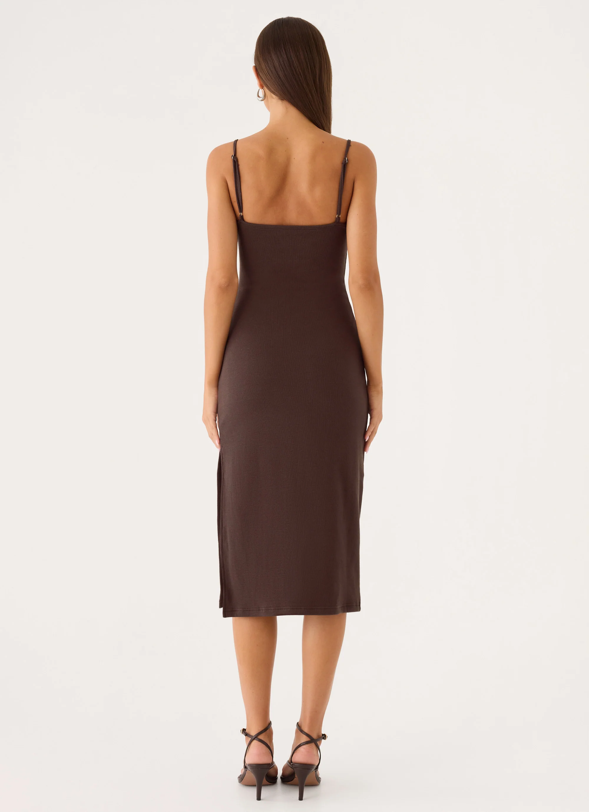 Between Tasks Midi Dress - Chocolate Fudge