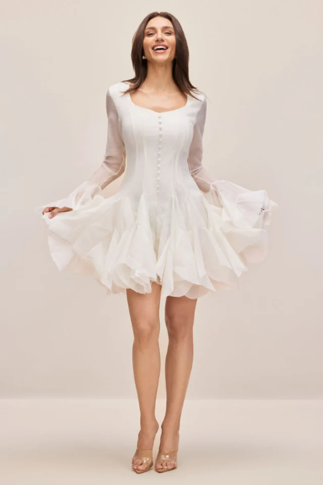 Miranda Asymmetric Hem Mini Dress