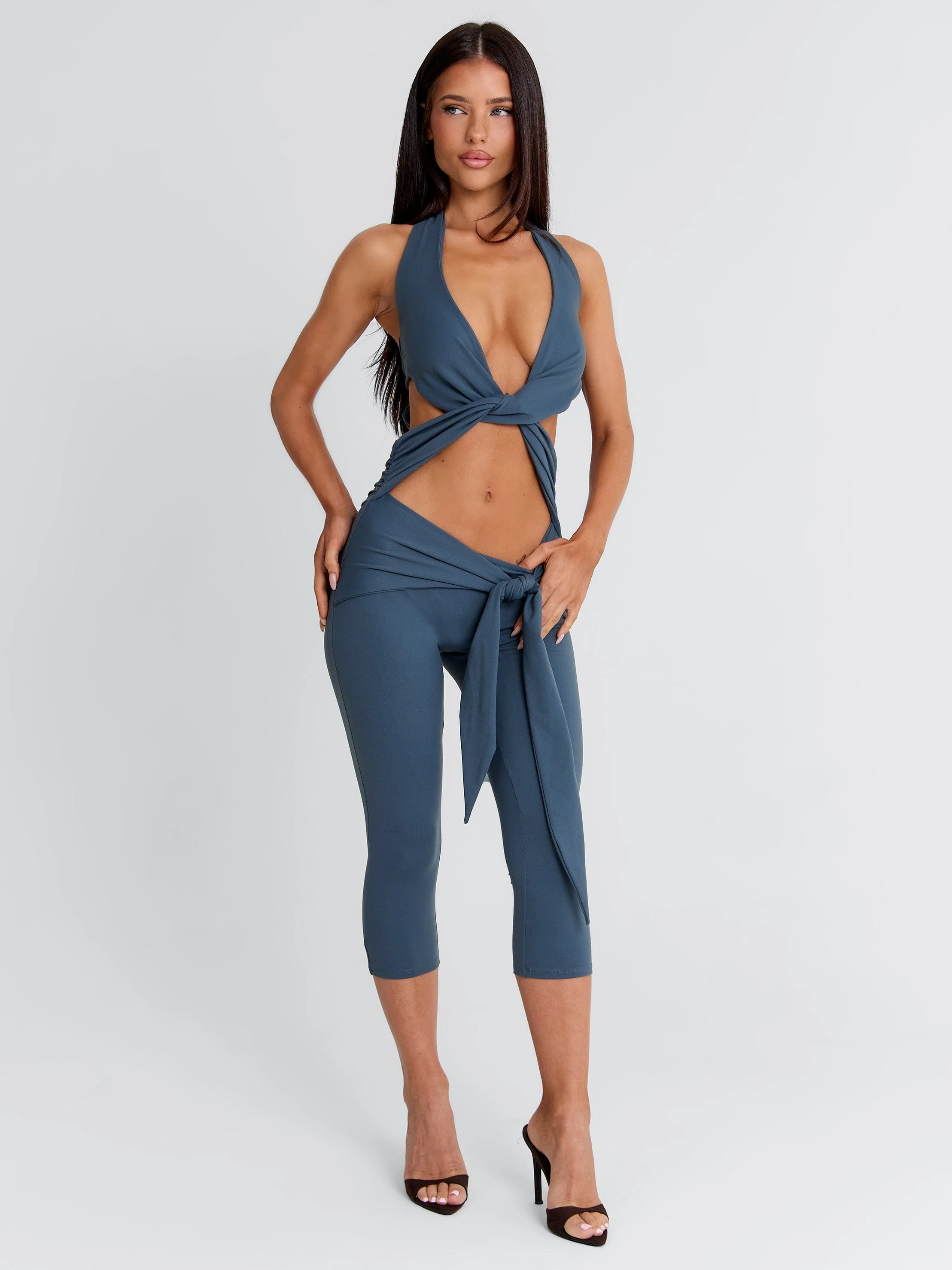 Eugenia Capri Jumpsuit Slate