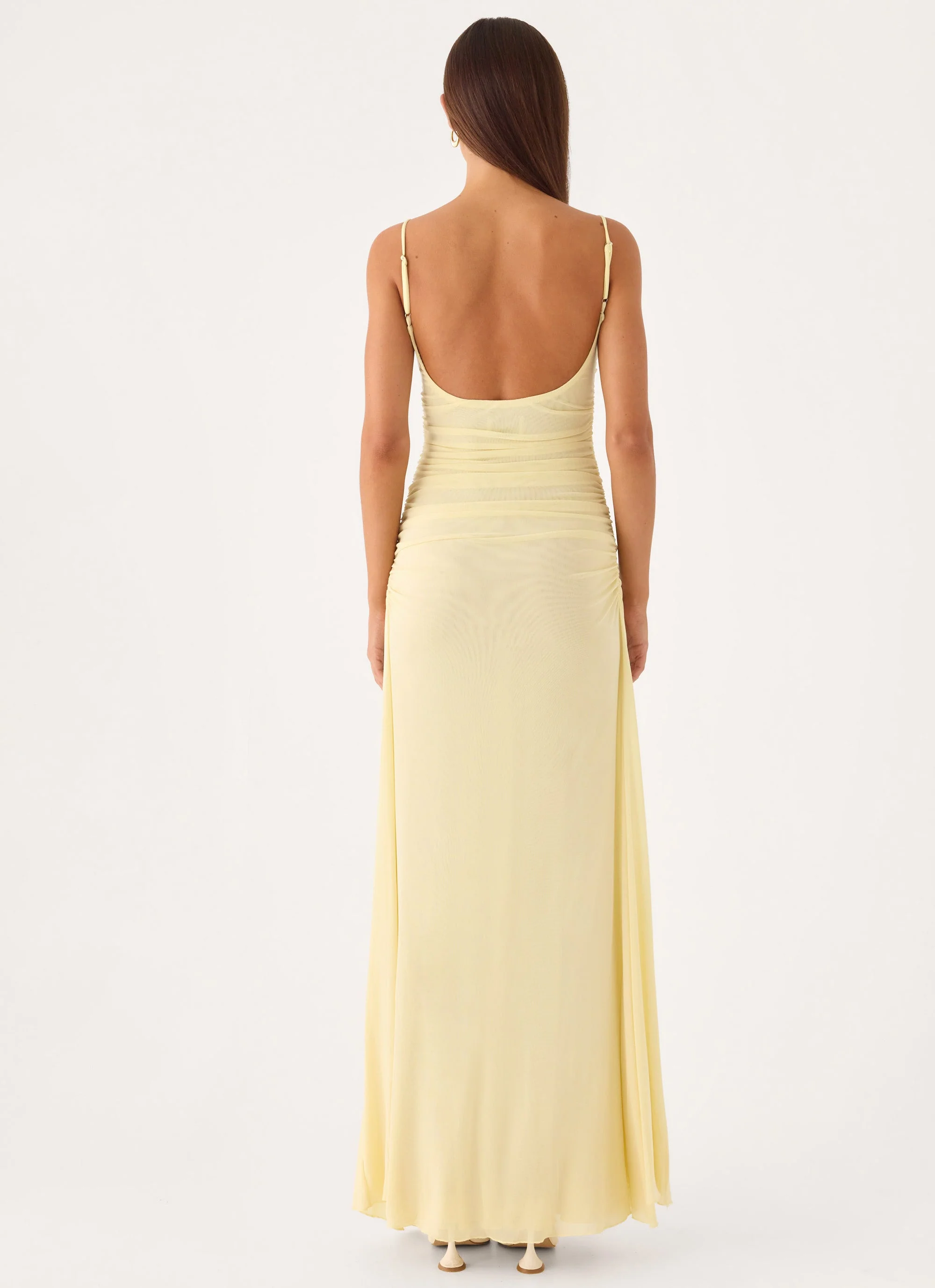 Marcia Flower Maxi Dress - Yellow - luluinthesky