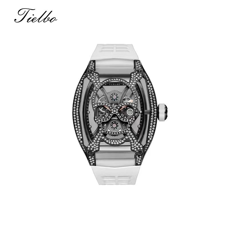 Kale Watch – Transparent, Iced-Out, Automatic T828M