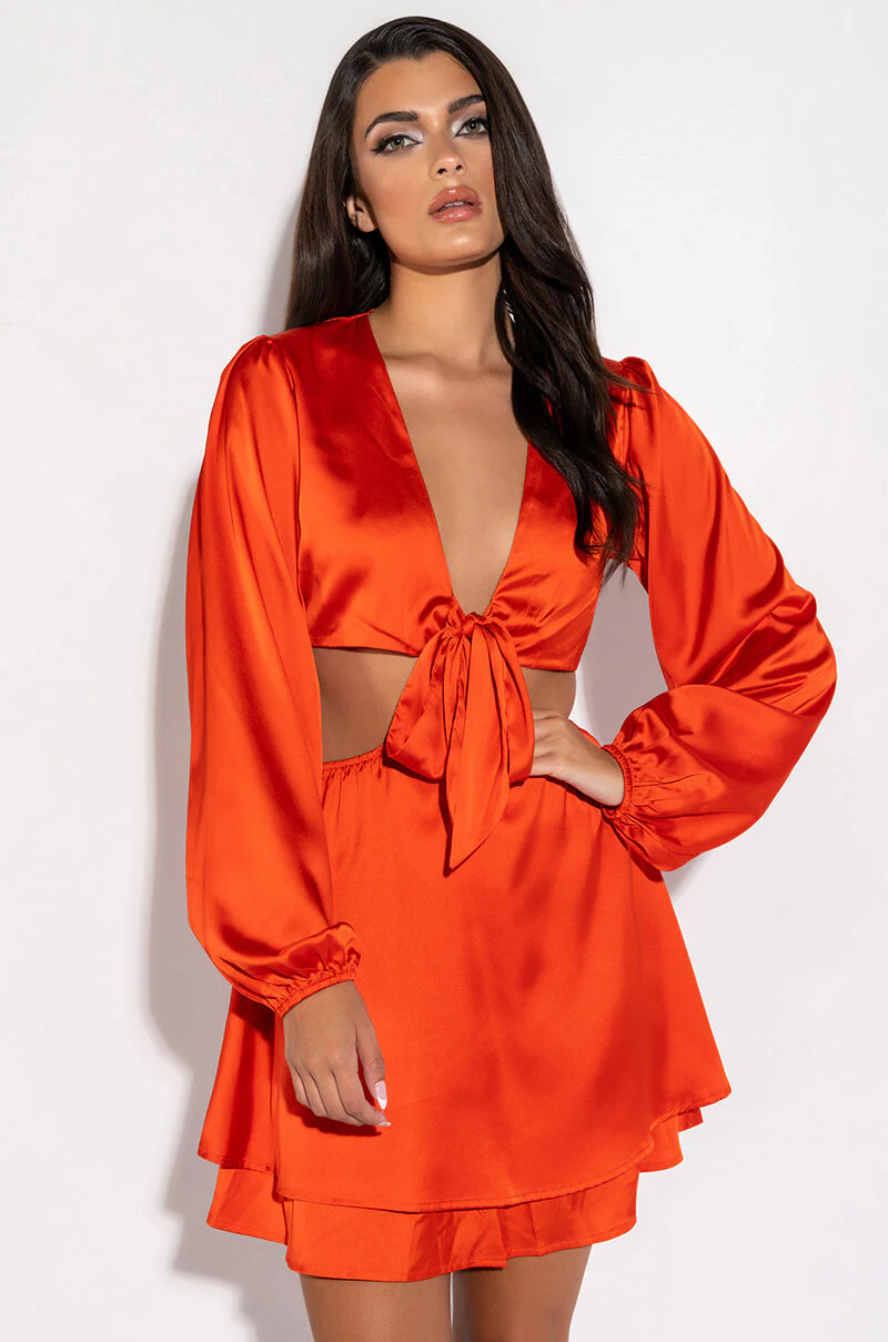 In Love With This Mini Low V Neck Dress