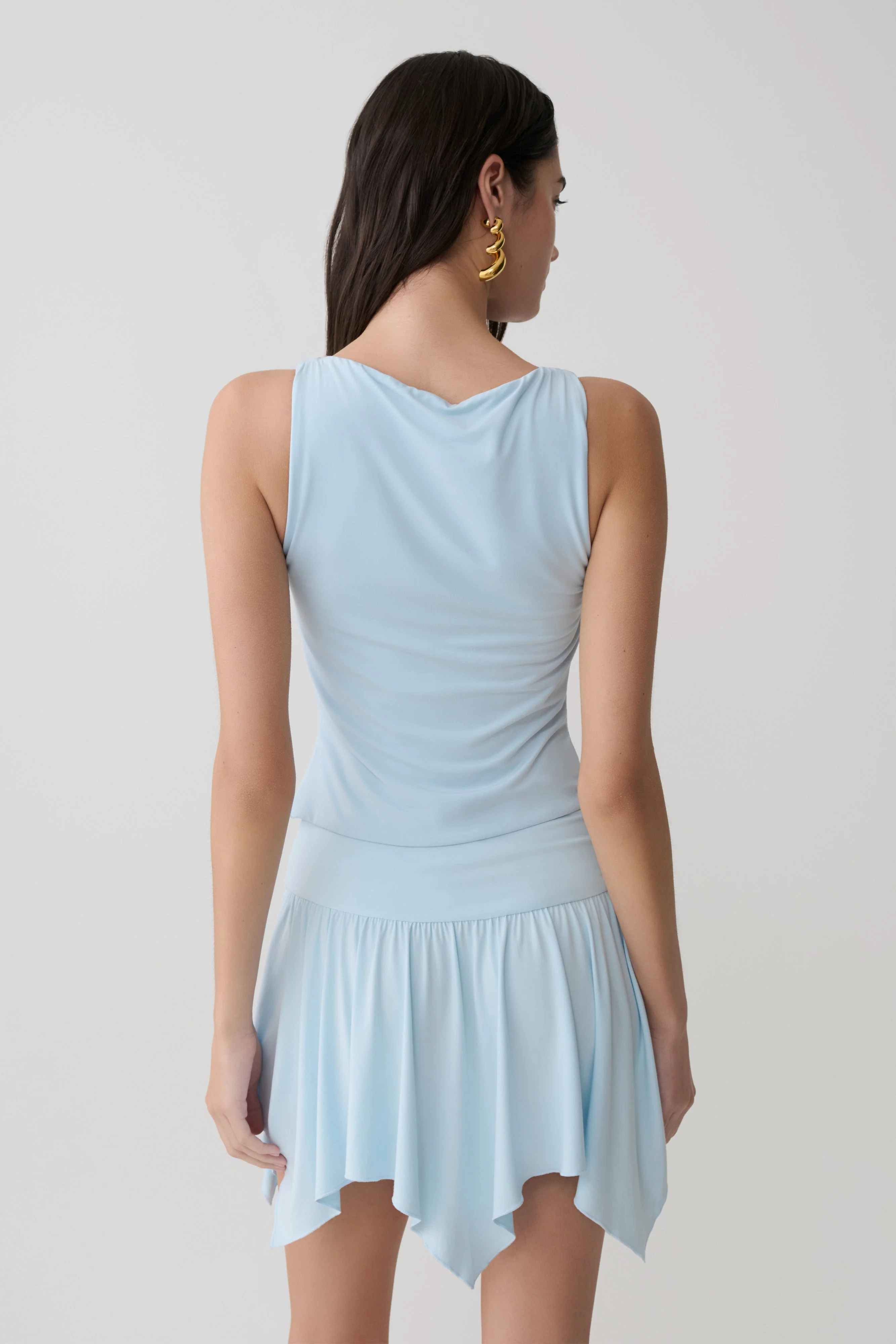 Nicolette Sleeveless Tank Top - Pale Blue