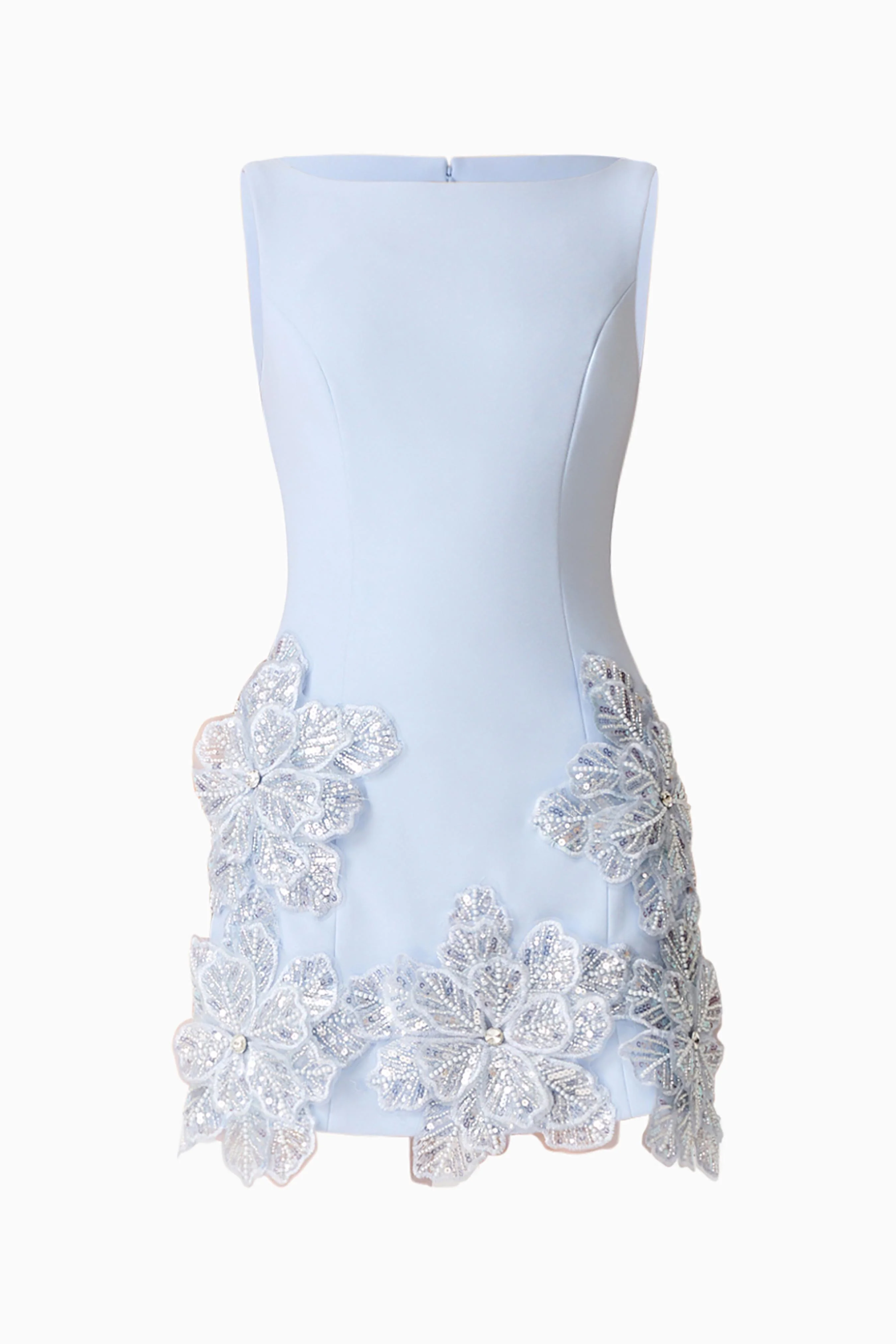 Skye Embellished Mini Dress in Blue