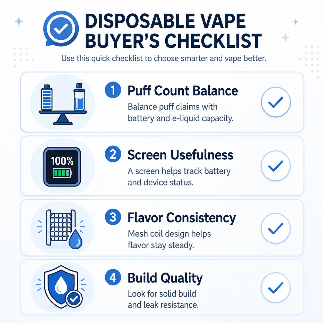 best disposable vapes comparison checklist