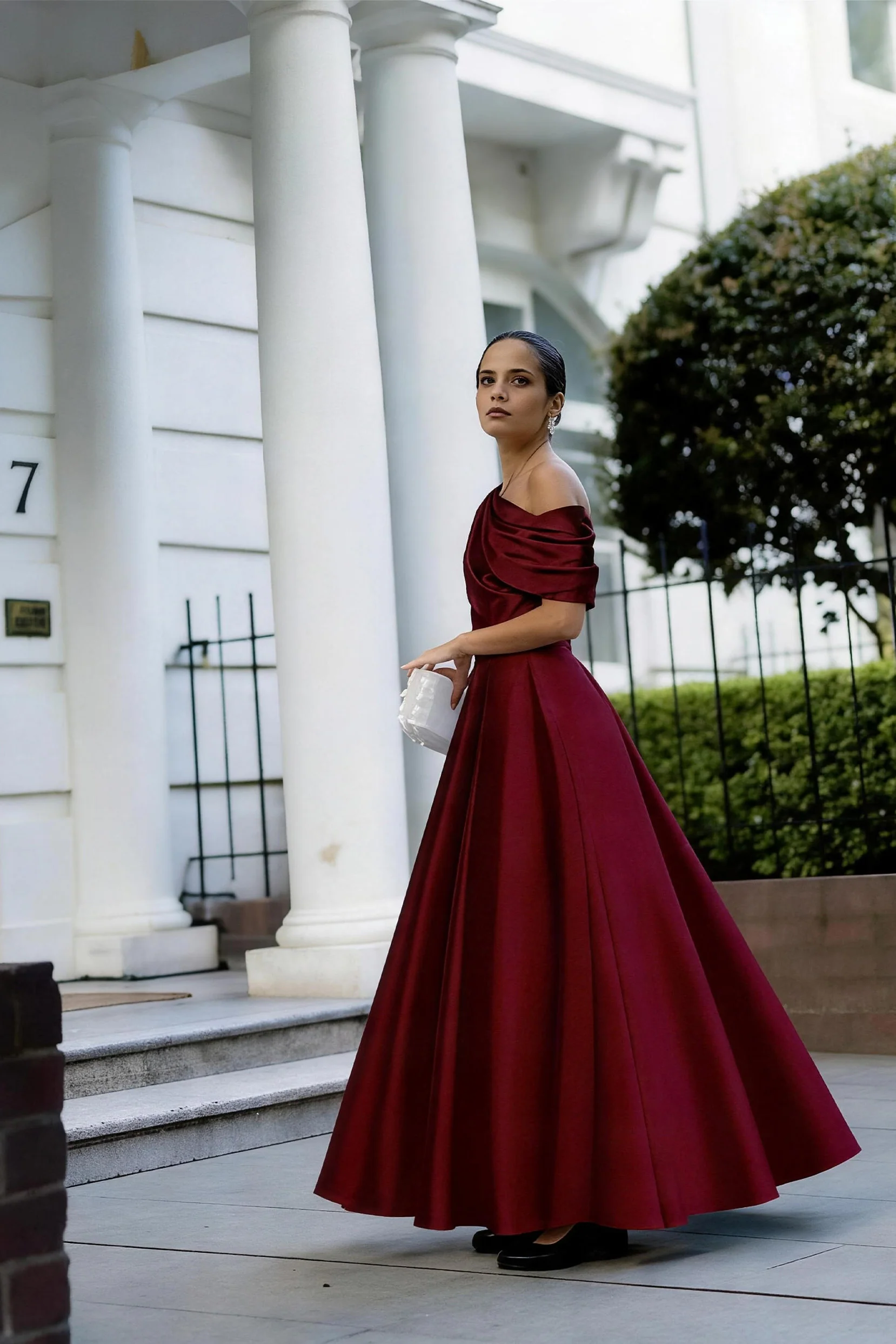 A Line One shoulder Half Sleeve Ankle Length Mother Dresses CM0366