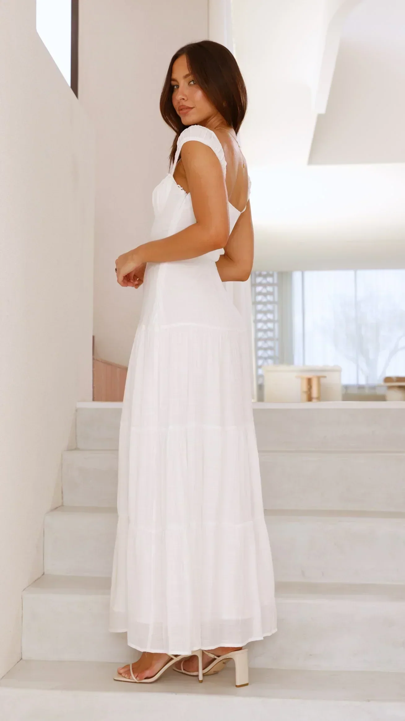 Pasca Maxi Dress - White - luluinthesky