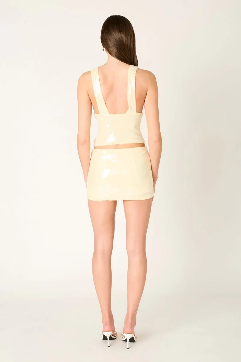 Allover Sequin Mini Skirt