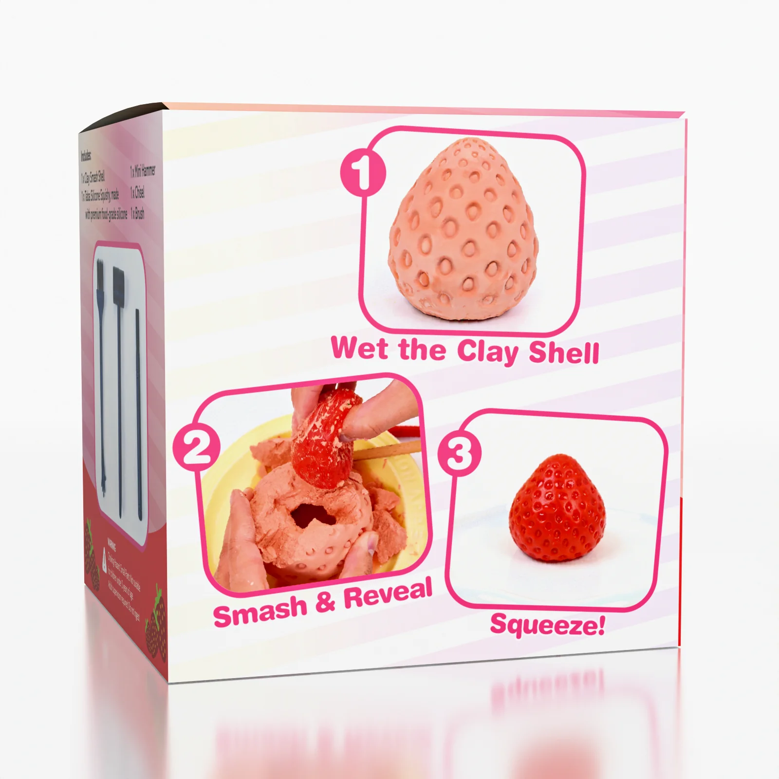 SqueezeSquad Smashables Taba Deluxe Smash and Squeeze Squishies® Fidget Toy - Strawberry